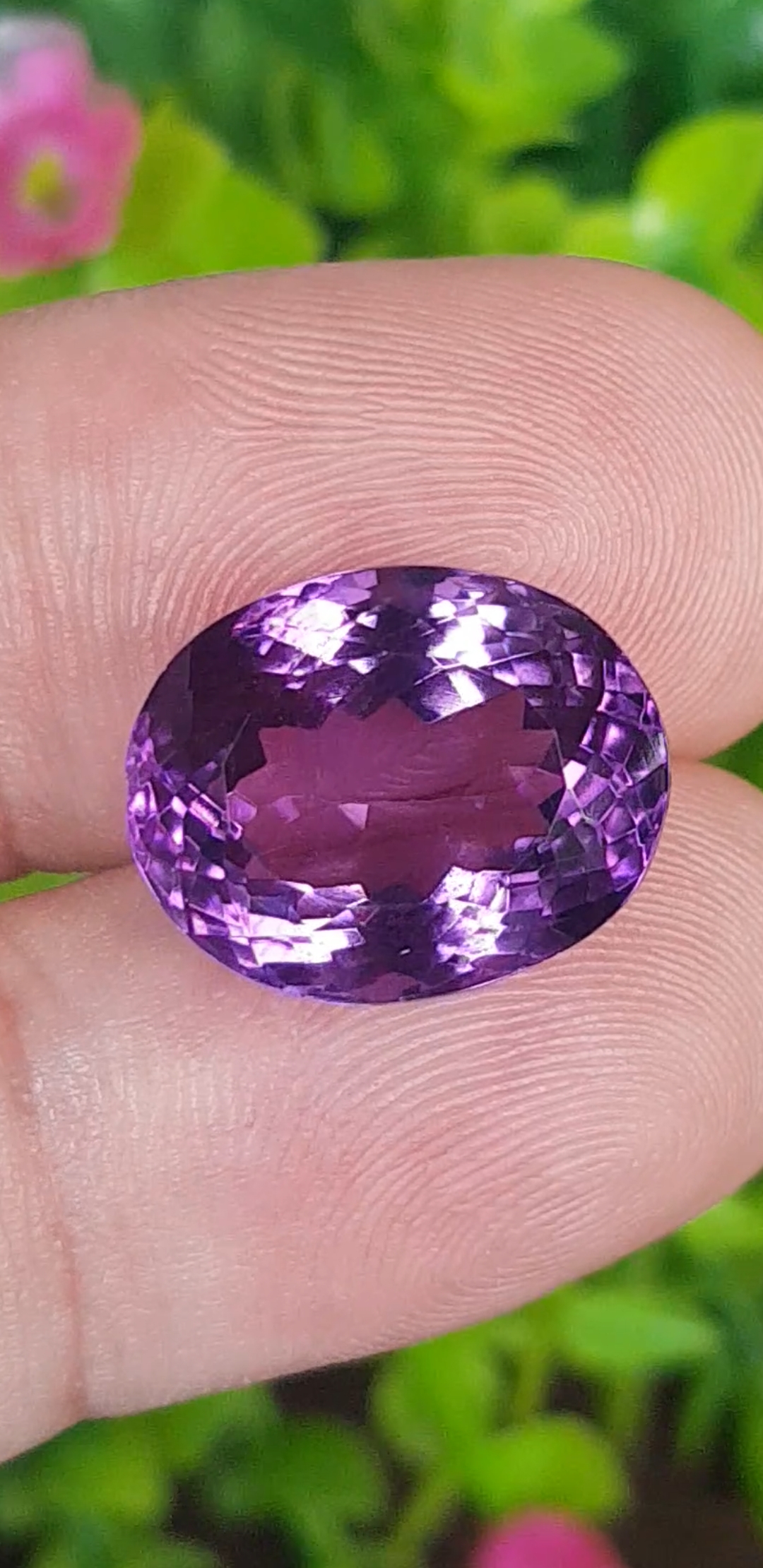 พลอย อเมทิส Amethyst 13.83 กะรัต (Cts.) พลอยแท้ อัญมณีมงคลประจําวันเกิด เครื่องประดับพลอย