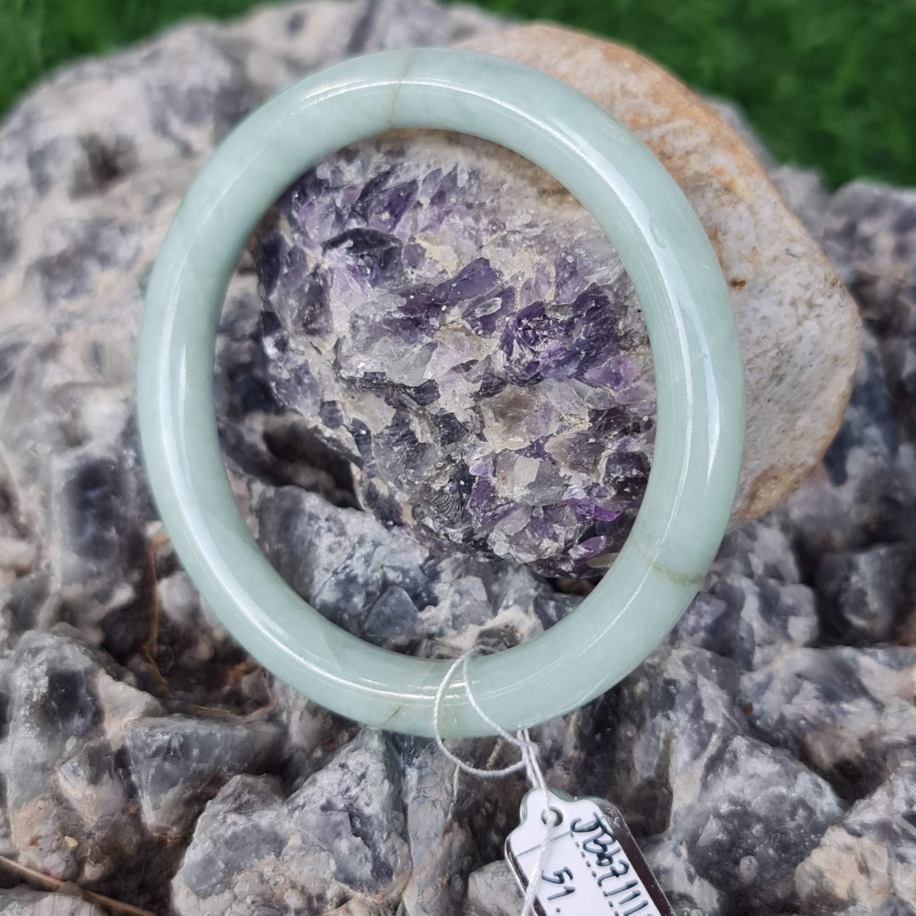 JB6711137 หยก พม่า แท้ Jade กำไลหยก 51.1 มม. (Jadeite bracelet) พม่า (Myanmar)