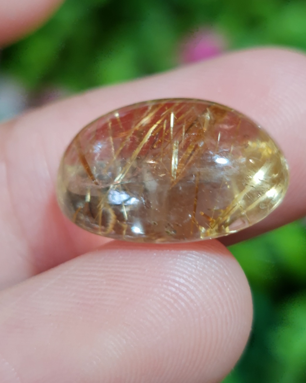 ไหมทอง ควอตซ์ Golden Rutilated Quartz 11.22 กะรัต Cts.พลอยแท้ อัญมณีมงคลประจําวันเกิด เครื่องประดับพลอย