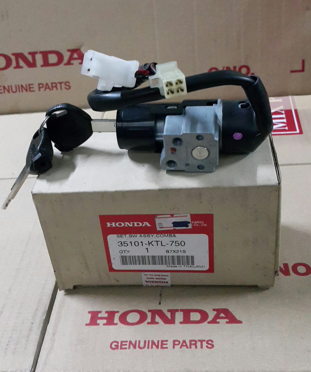 สวิทช์กุญแจชุดเล็ก เวฟ100R(ยูบล๊อก)กุญแจ2ชั้น