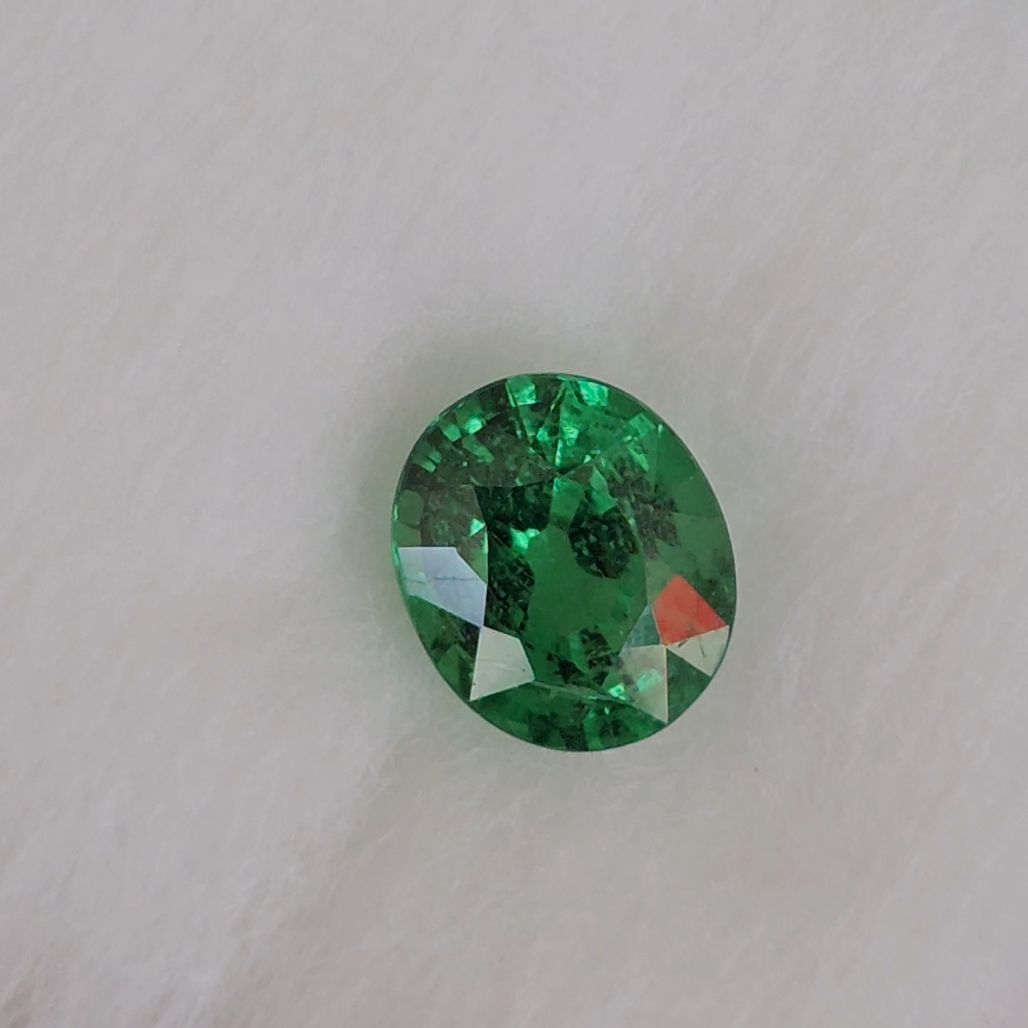 พลอย ซาโวไรท์ Tsavorite Garnet 1.06 กะรัต (Cts.) ดิบ Unheated พร้อมใบเซอร์ อัญมณีมงคลประจําวันเกิด เครื่องประดับพลอย