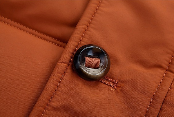 เสื้อกันหนาวผู้ชาย เสื้อแจ็คเก็ตขนเป็ดรุ่นหนาลุยหิมะ ฮู้ดแต่งเฟอร์ (10168MM)