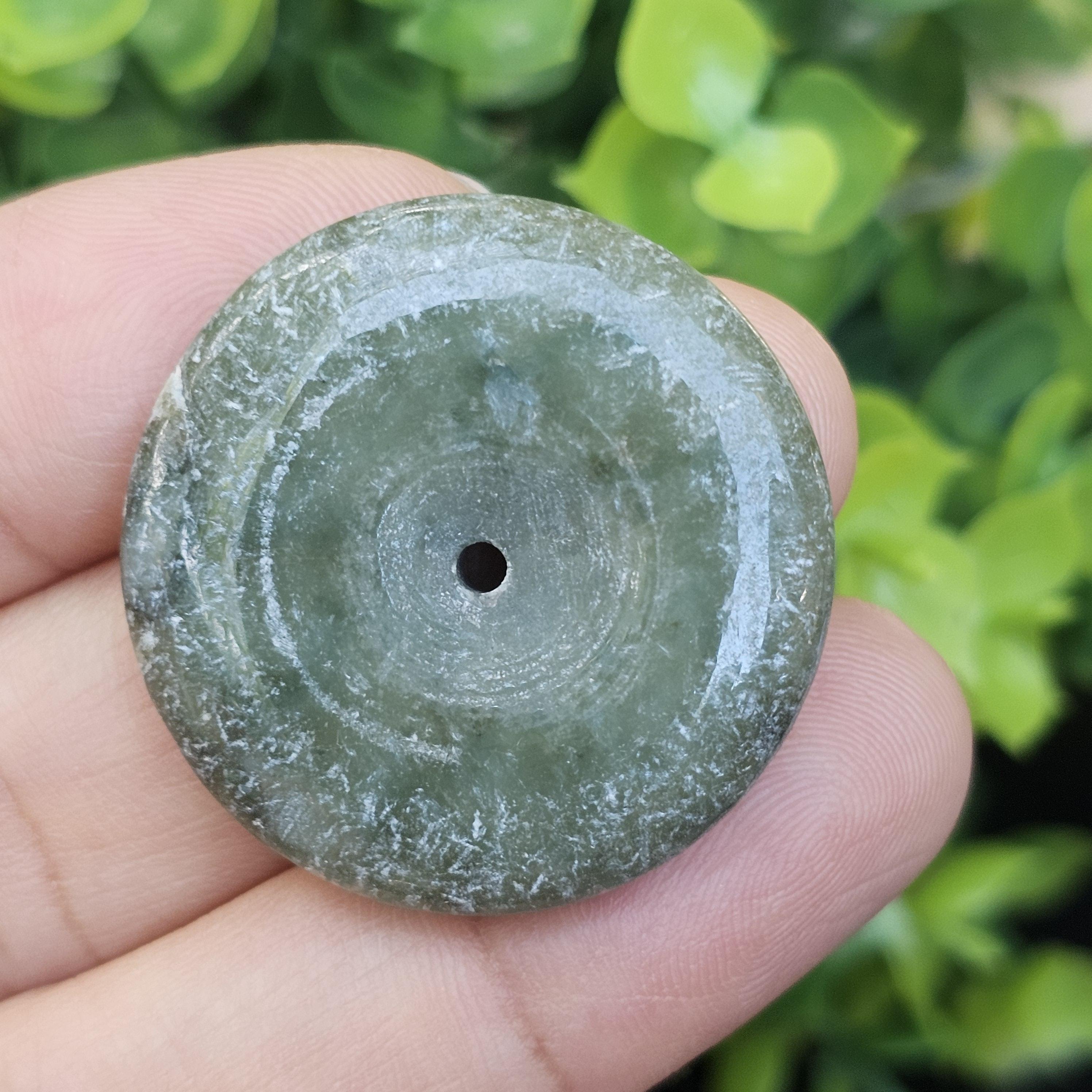 หยก พม่า แท้ Jade จี้โดนัทหยก (Bi-dise jadeite) พม่า (Myanmar) 75.03 กะรัต (Cts.)