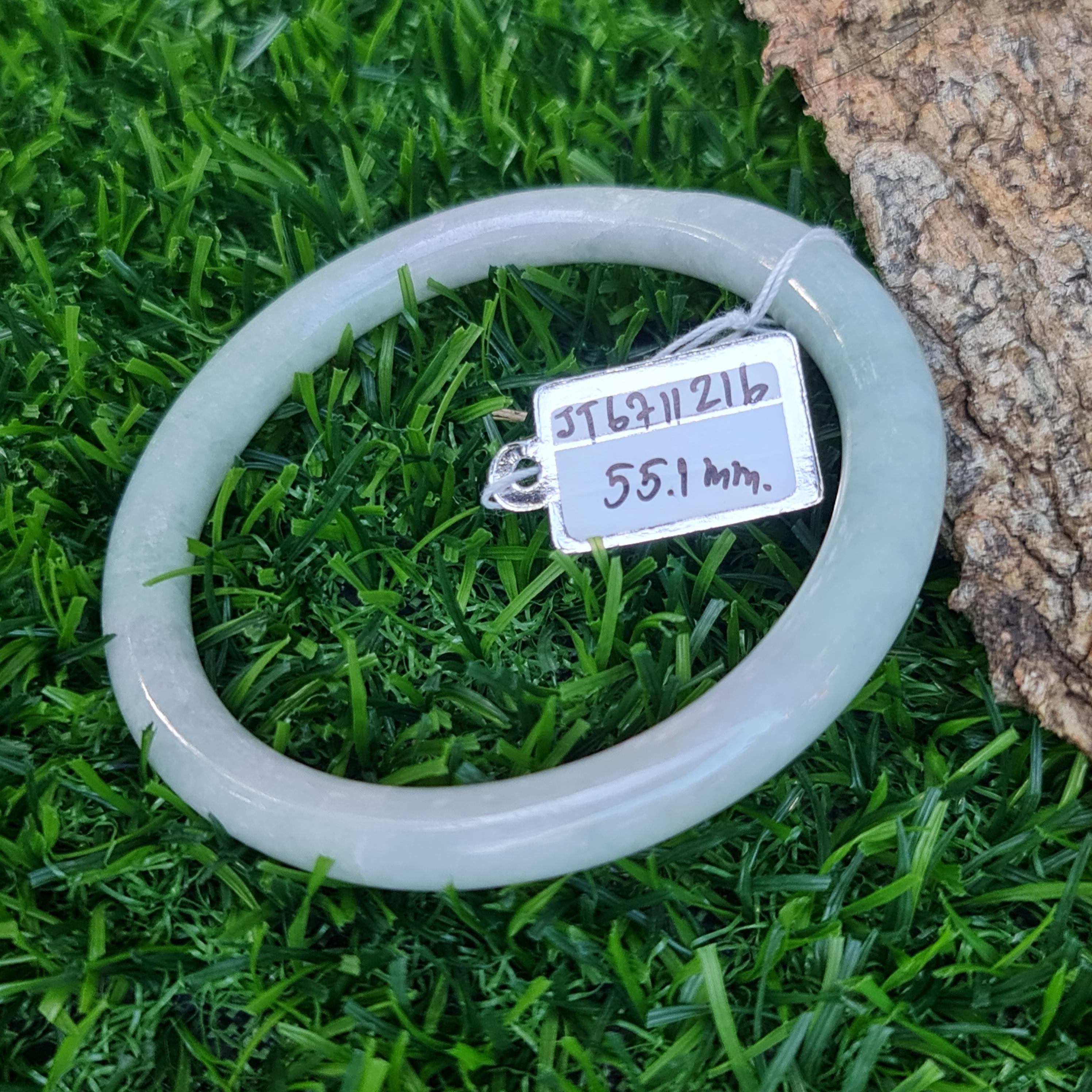 JT6711216 หยก พม่า แท้ Jade กำไลหยก (Jadeite bracelet) พม่า (Myanmar) 55.1 มม.