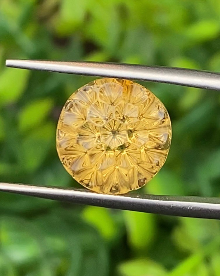 พลอย ซิทริน Citrine 6.03 กะรัต (Cts.) พลอยแท้ อัญมณีมงคลประจําวันเกิด เครื่องประดับพลอย