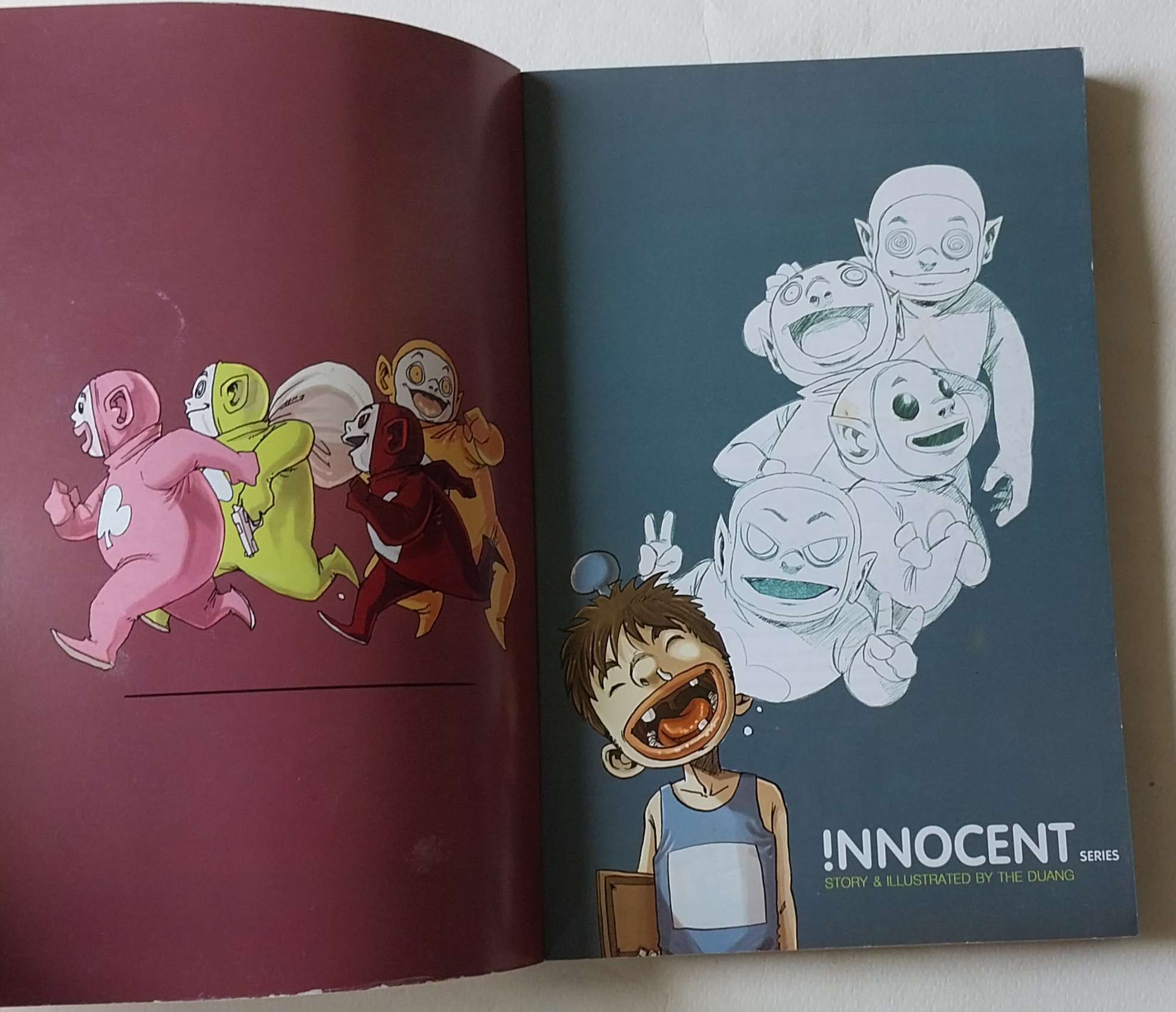 หนังสือการ์ตูนเก่า ** มีรอยเก่าเหลืองตามภาพ ,แนว เดอะดวง "INNOCENT" Let's Comic Present-Story and Illustrated by The Duang พิมพ์ครั้งที6 มีนาคม 2555 คำนำโดย คมสัน นันทจิต