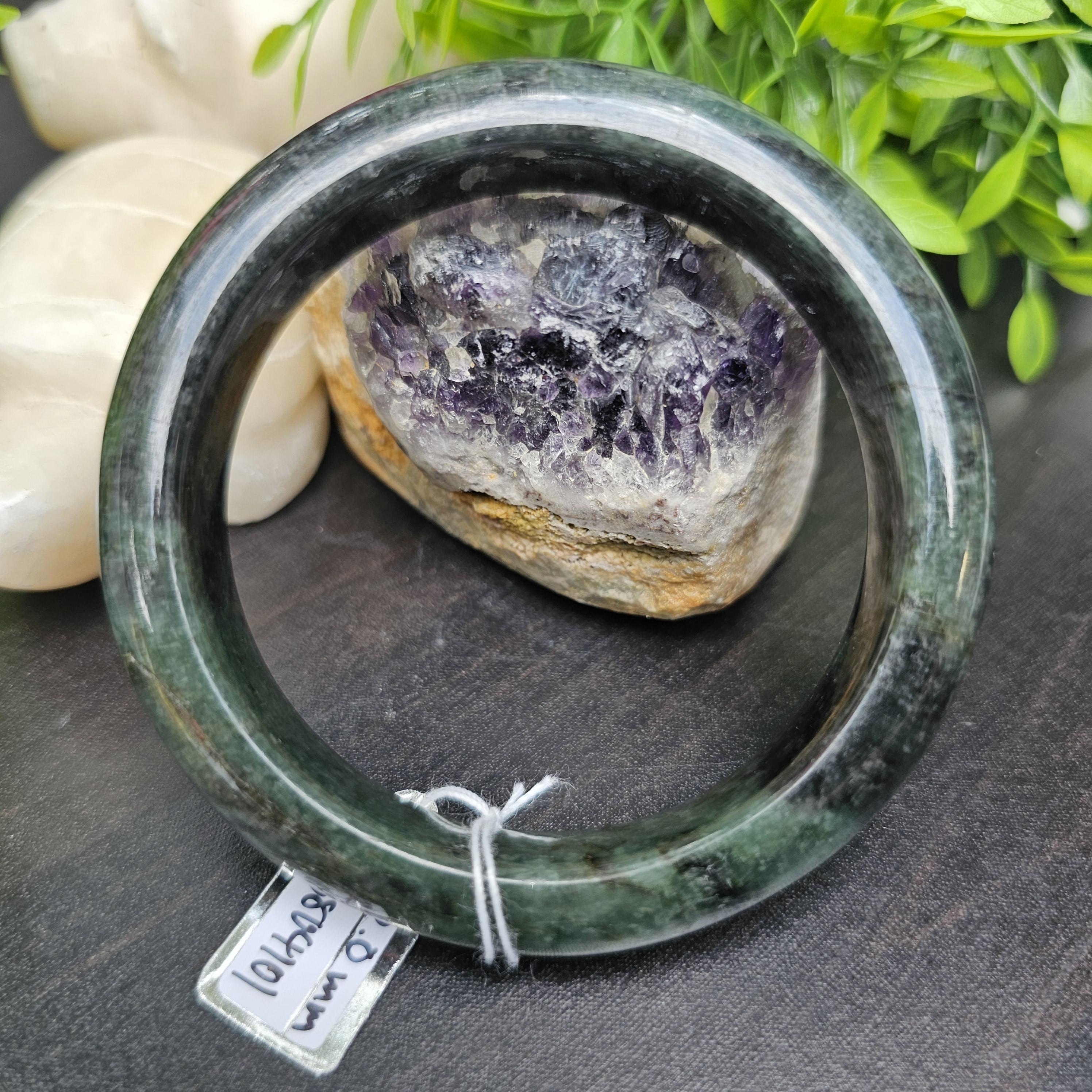 JB68041096 หยก พม่า แท้ Jade กำไลหยก 62.2 มม. (Jadeite bracelet) พม่า (Myanmar)