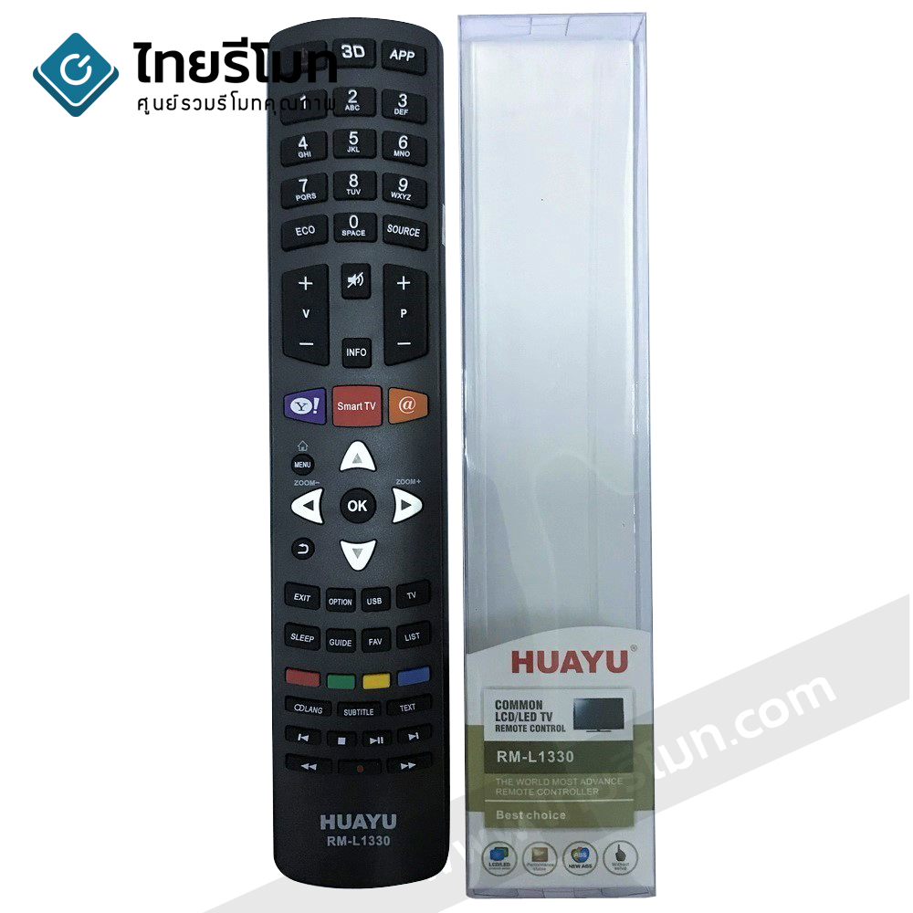 รีโมทรวมสมาร์ททีวี ทีซีแอล TCL ใช้สำหรับSmart TVทุกรุ่น รุ่นL1330