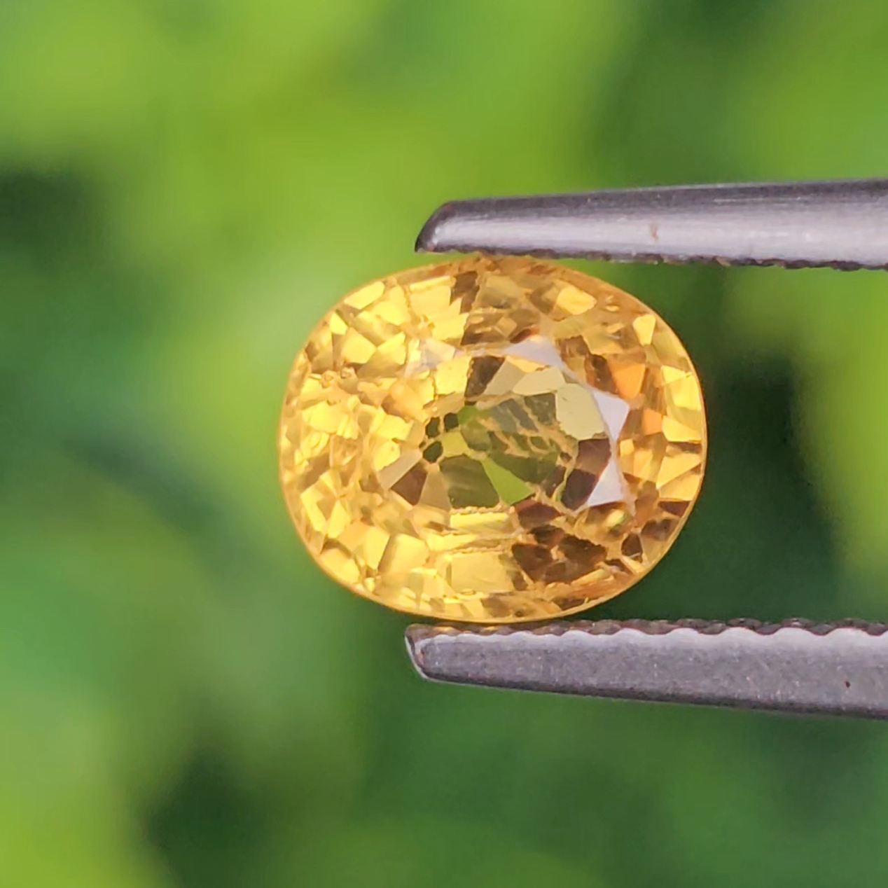 พลอย บุษราคัม yellow sapphire 1.33 กะรัต (Cts.) พลอยแท้ อัญมณีมงคลประจําวันเกิด เครื่องประดับพลอย