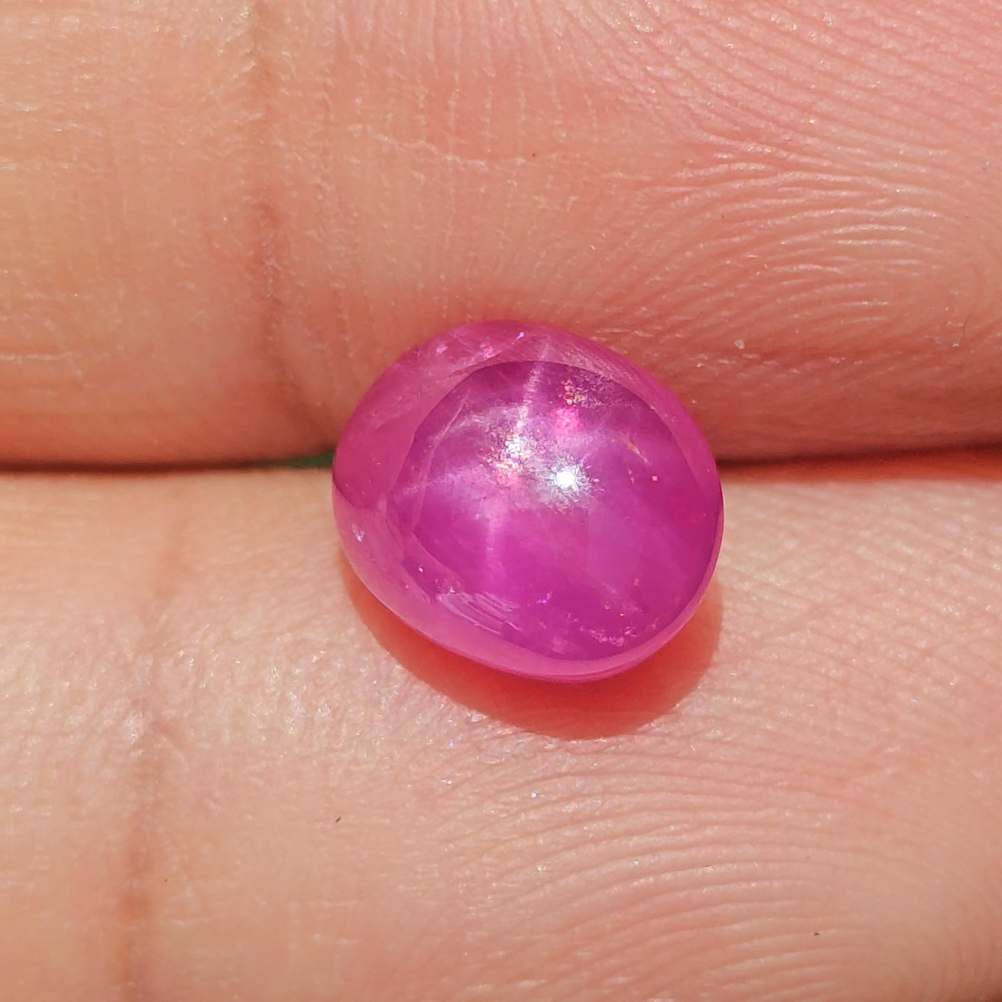 พลอย ทับทิม สตาร์ แซฟไฟร์ Ruby Star Sapphire 4.05 กะรัต (Cts.) ดิบ Unheated พร้อมใบเซอร์ พลอยแท้ อัญมณีมงคลประจําวันเกิด เครื่องประดับพลอย