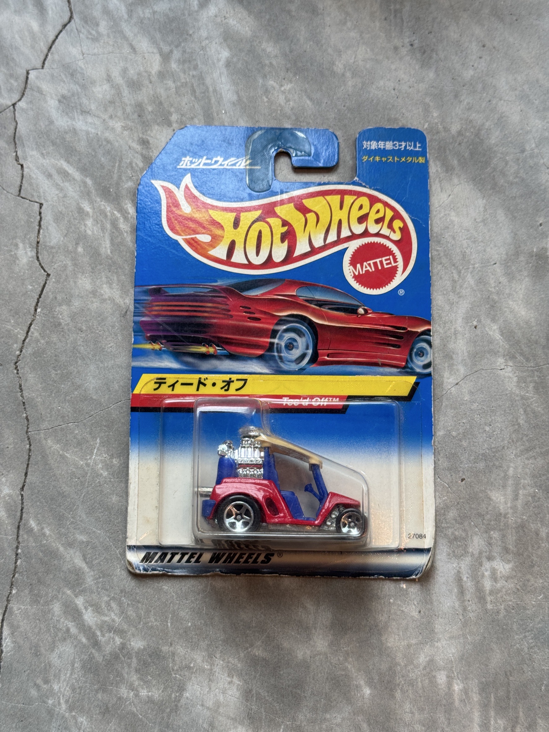 1998 Japanese Card Hotwheels Tee'd Off all Japanese Writing 1/64 Scale