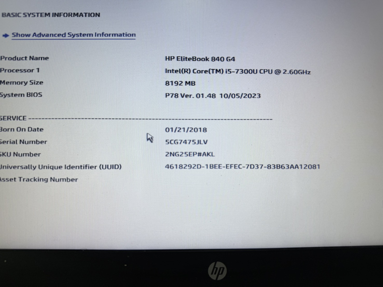 Notebook HP EliteBook 840 G4 (i5-7300U/8GB/M.2 256GB) ไม่มี Adapter แบตเสื่อม จอ Bright ขอบยางเสื่อม