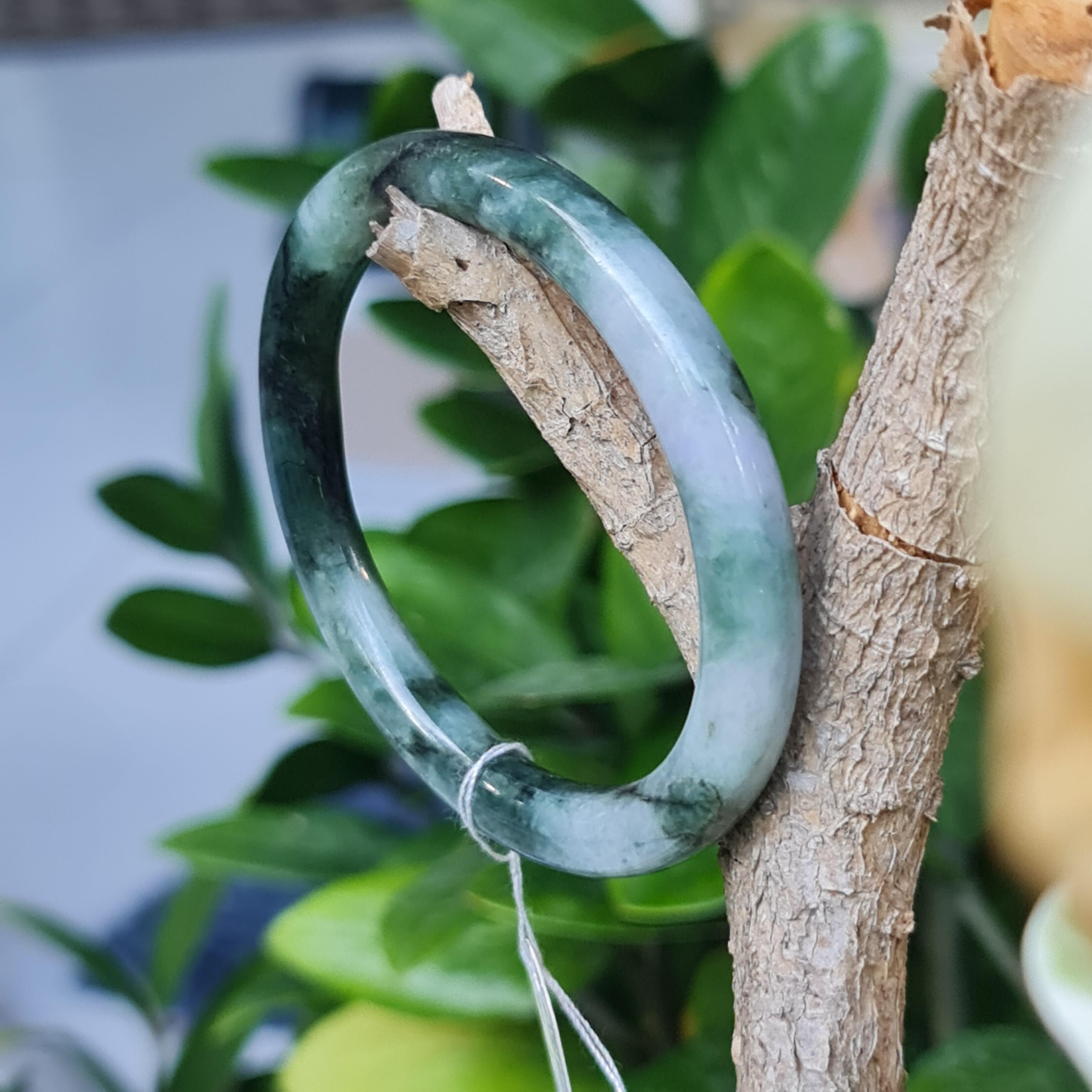 JB6711145 หยก พม่า แท้ Jade กำไลหยก 51.1 มม. (Jadeite bracelet) พม่า (Myanmar)