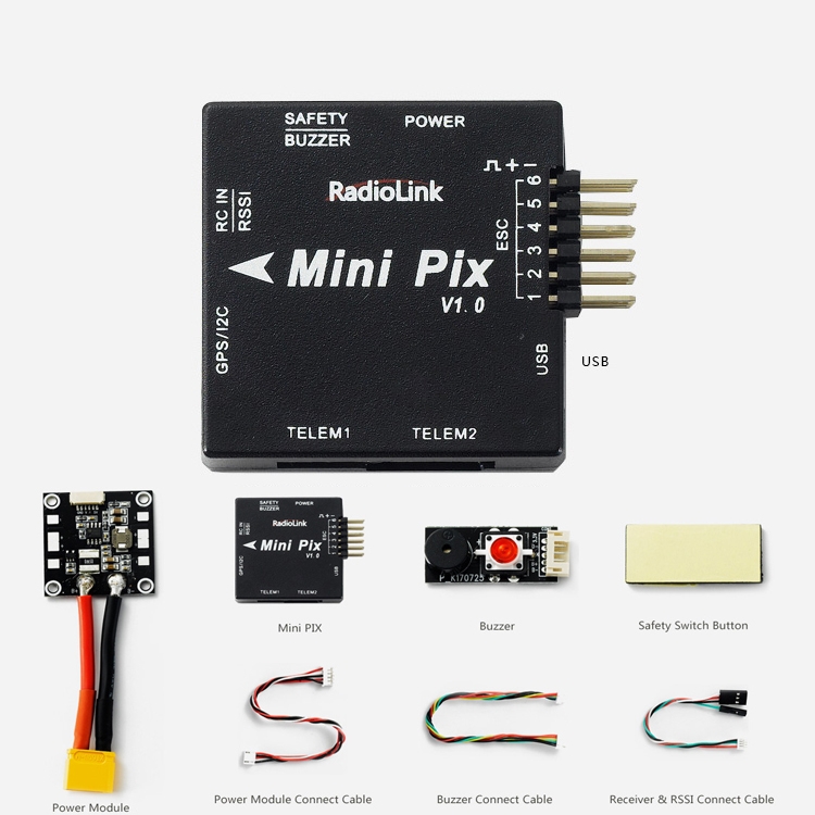 Radiolink Mini PIX V1.0 F4 Flight Controller +TS100 M8N GPS Pixhawk MiniPix