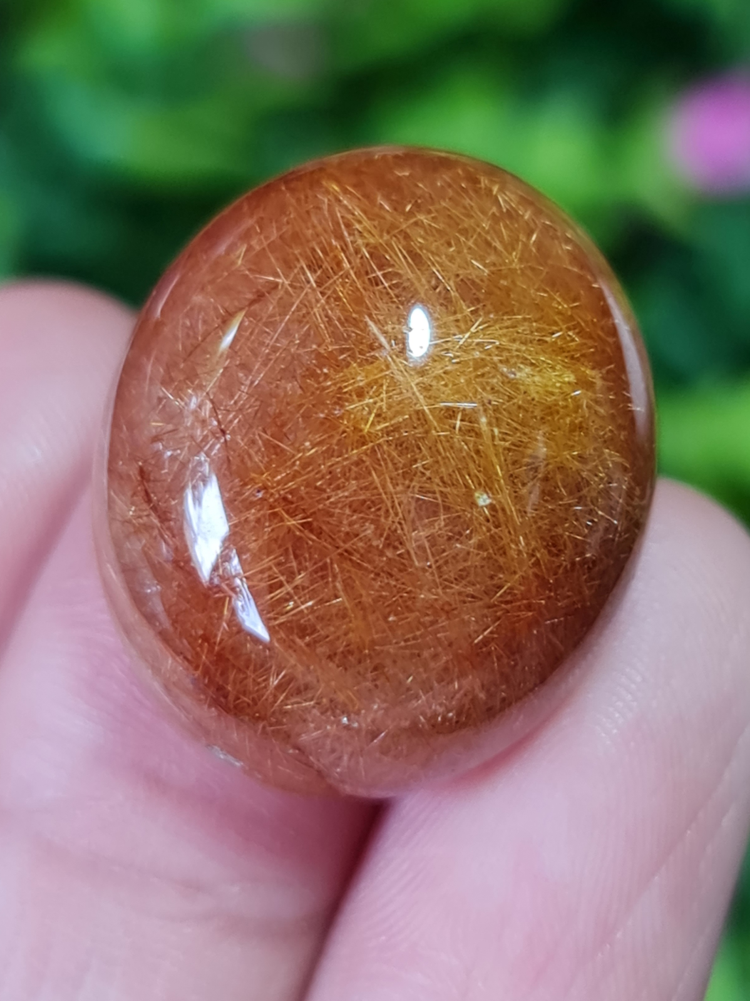 ไหมทอง ควอตซ์ Golden Rutilated Quartz 38.45 กะรัต Cts.พลอยแท้ อัญมณีมงคลประจําวันเกิด เครื่องประดับพลอย
