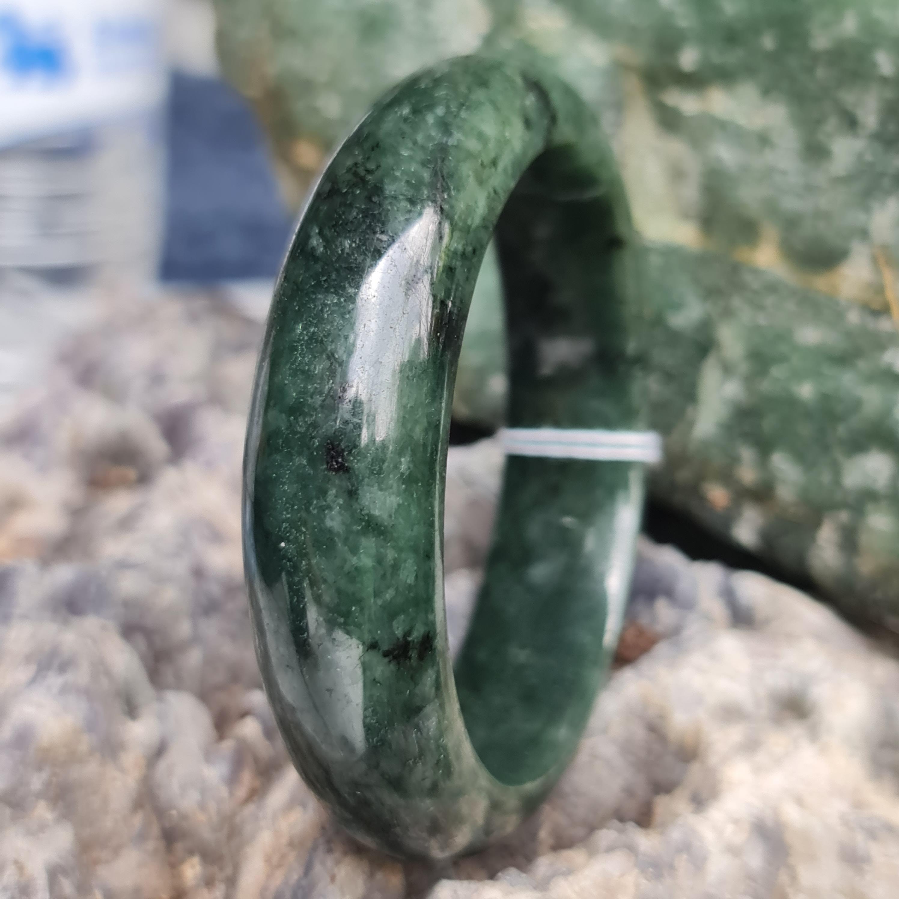 JB6804116 หยก พม่า แท้ Jade กำไลหยก 57.0มม. (Jadeite bracelet) พม่า (Myanmar)