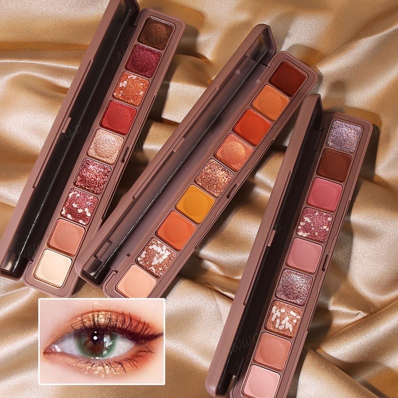 1 PV. Lameila พาเลทอายแชโดว์ 9ช่อง ผสมกลิตเตอร์ เนื้อสีติดทนนานทาน
