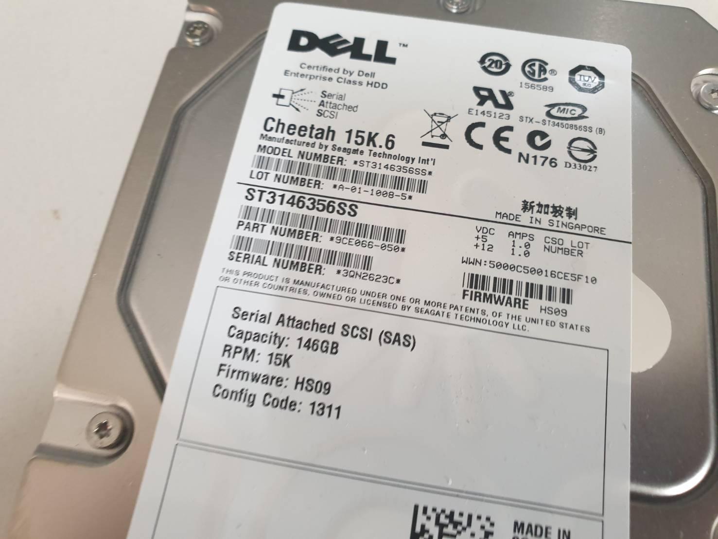 DELL/SEAGATE ST3146356SS 146GB 15K 3.5" SAS HARD DRIVE
