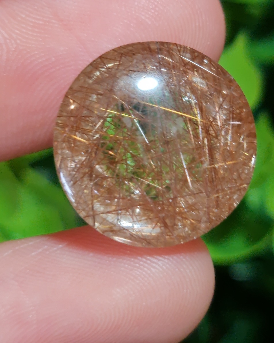 ไหมทอง ควอตซ์ Golden Rutilated Quartz 24.09 กะรัต Cts. พร้อมใบเซอร์ พลอยแท้ อัญมณีมงคลประจําวันเกิด เครื่องประดับพลอย