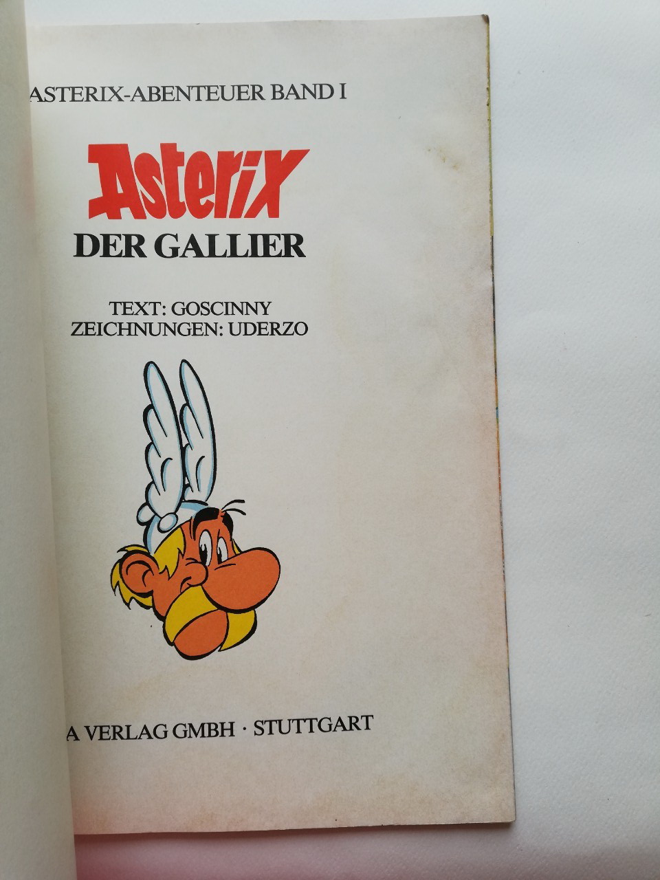 นิตยสารการ์ตูนภาษาเยอรมัน **สภาพเก่าเก็บ มีตำหนิบ้างตามภาพ ,GROSSERpräsentiert: ASTERIX-BAND I, Asterix Der Gallier