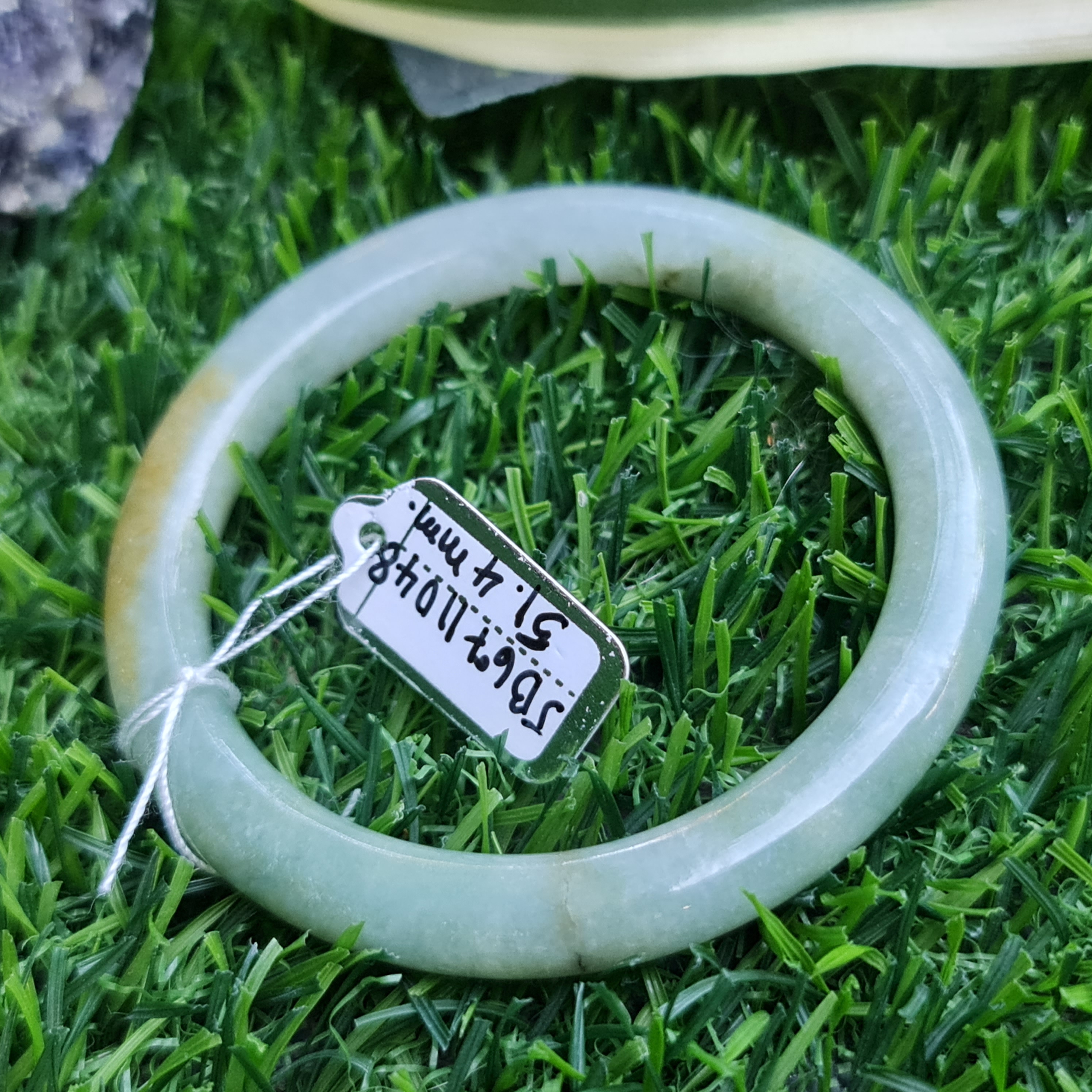 JB6711048 หยก พม่า แท้ Jade กำไลหยก 51.4 มม. (Jadeite bracelet) พม่า (Myanmar)