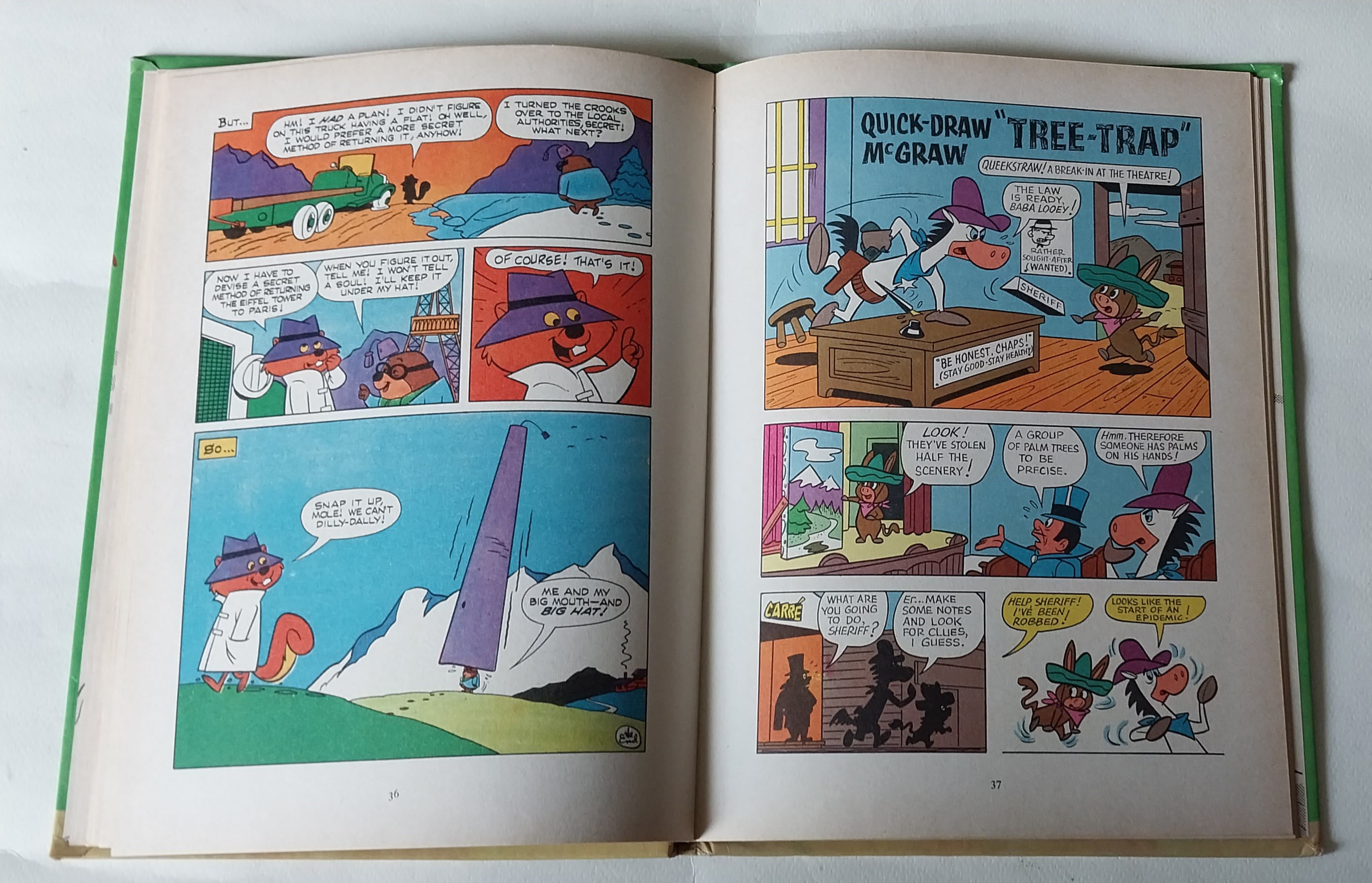 หนังสือภาพการ์ตูนฉบับภาษาอังกฤษจาก Hanna-Babara, Atom Ant annual , Quick Draw McGraw,Top Cat Secret Squirrel ปกแข็ง ภาพสีทั้งเล่ม