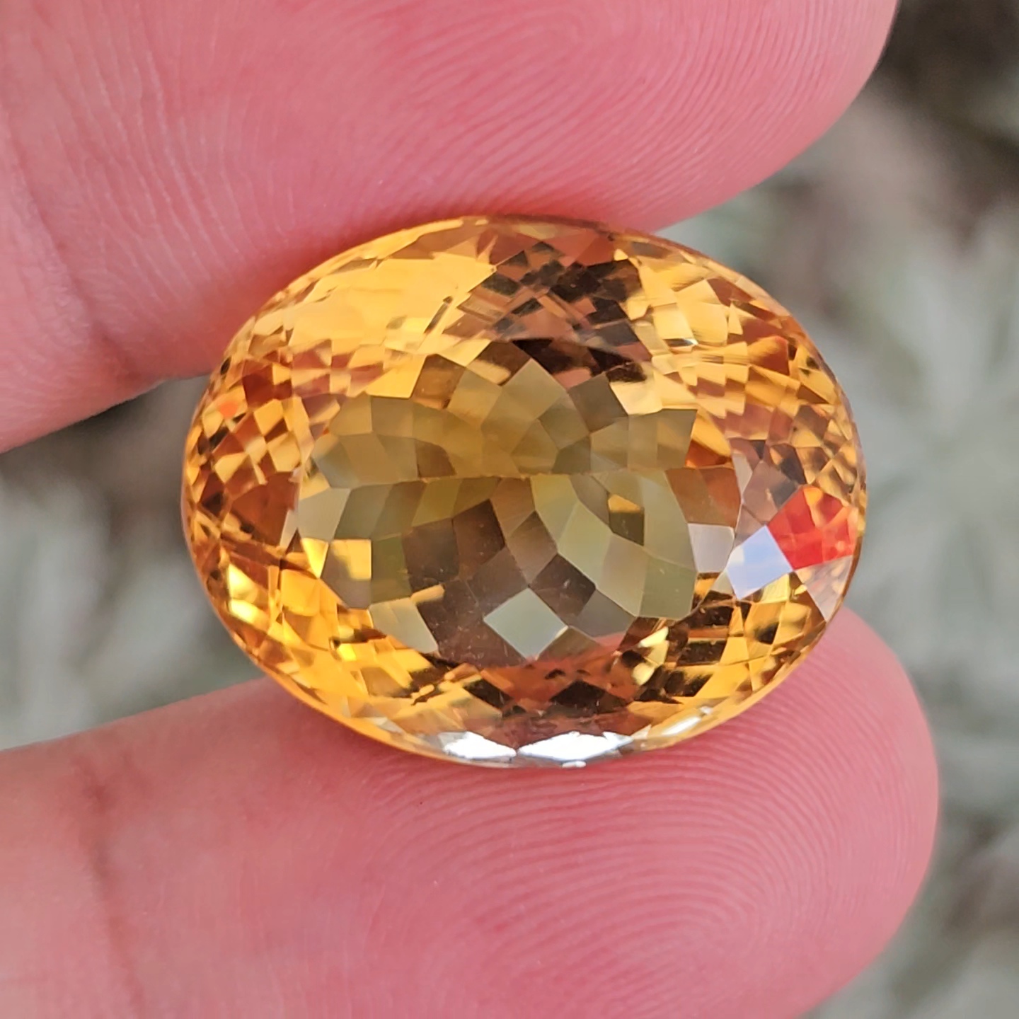 พลอย ซิทริน Citrine 32.66 กะรัต (Cts.) พลอยแท้ อัญมณีมงคลประจําวันเกิด เครื่องประดับพลอย