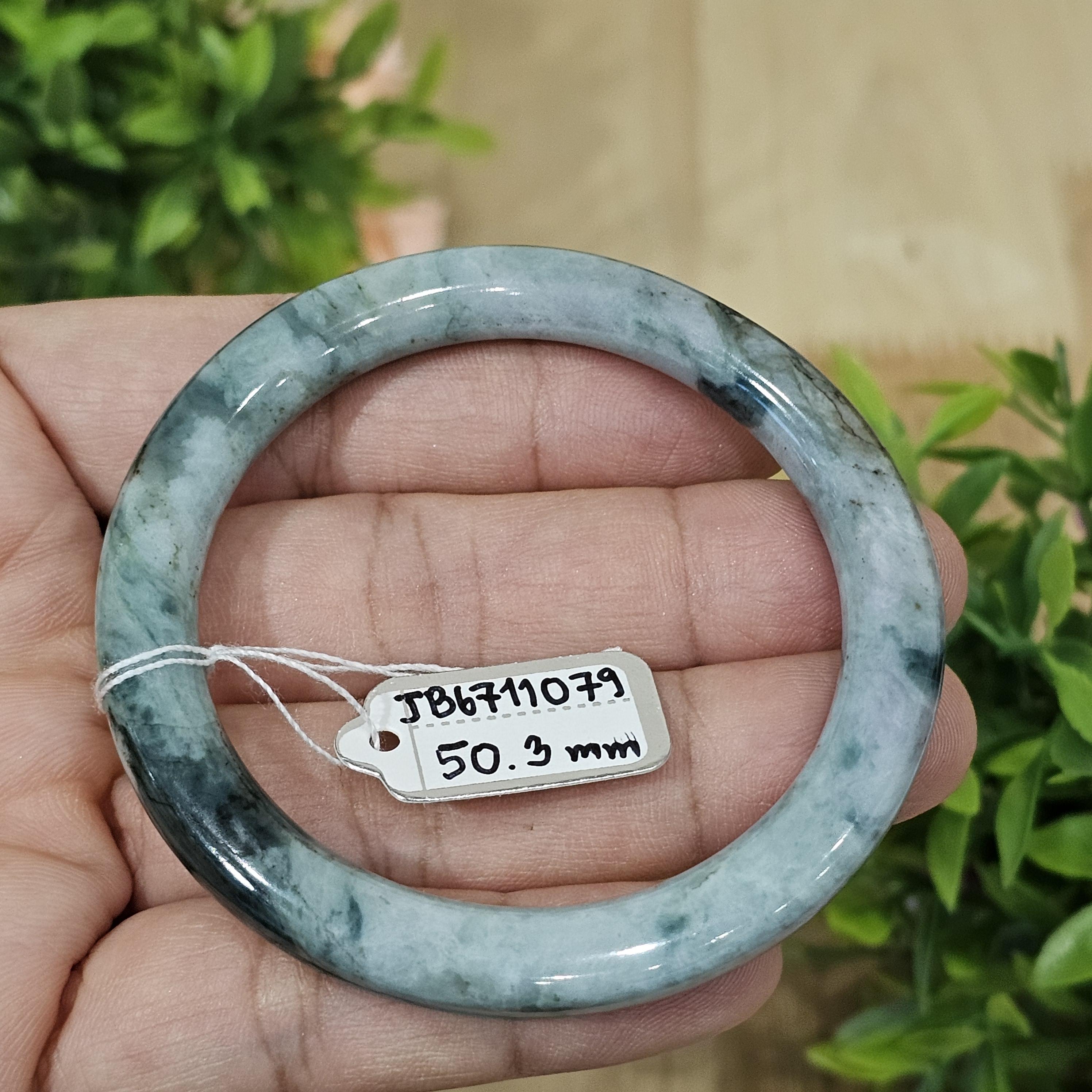 JB6711079 หยก พม่า แท้ Jade กำไลหยก (Jadeite bracelet) พม่า (Myanmar) 50.3 มม.