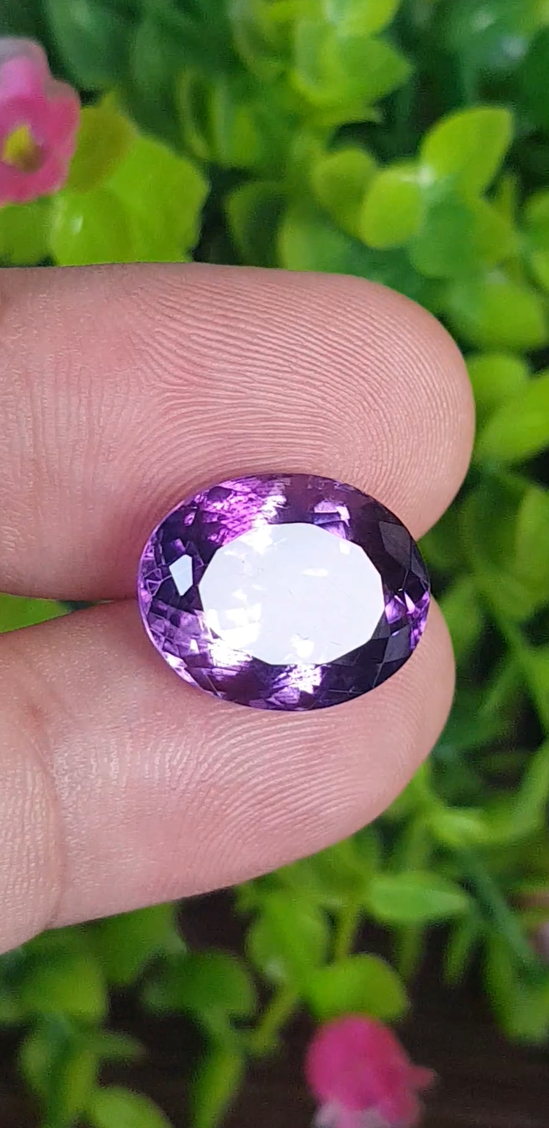 พลอย อเมทิส Amethyst 11.36 กะรัต (Cts.) พลอยแท้ อัญมณีมงคลประจําวันเกิด เครื่องประดับพลอย