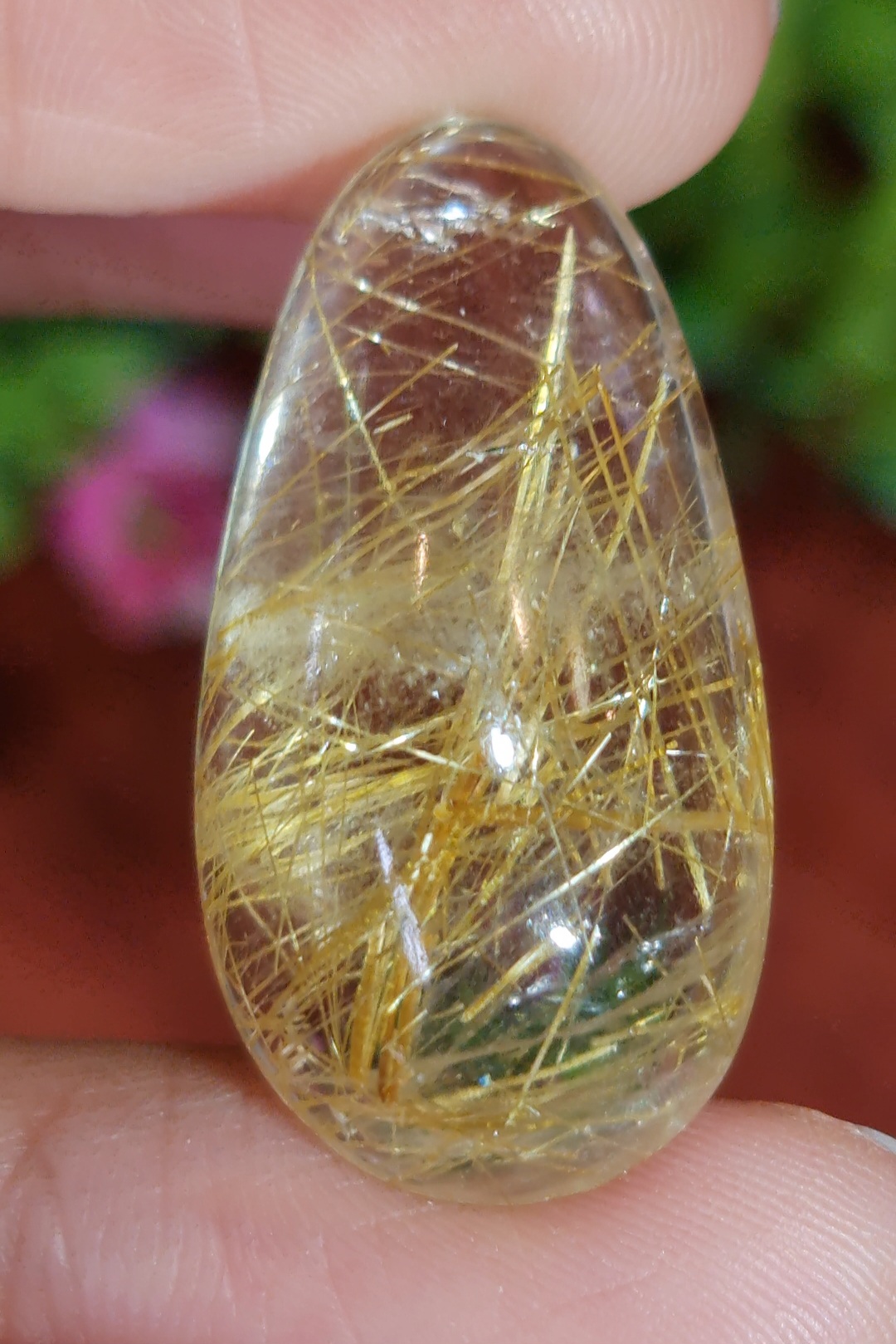 ไหมทอง ควอตซ์ Golden Rutilated Quartz 33.56 กะรัต Cts.พลอยแท้ อัญมณีมงคลประจําวันเกิด เครื่องประดับพลอย
