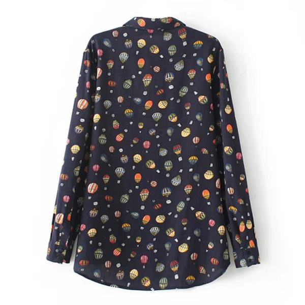 เสื้อเชิ้ตแขนยาว พิมพ์ลายบอลลูน (12145LM)