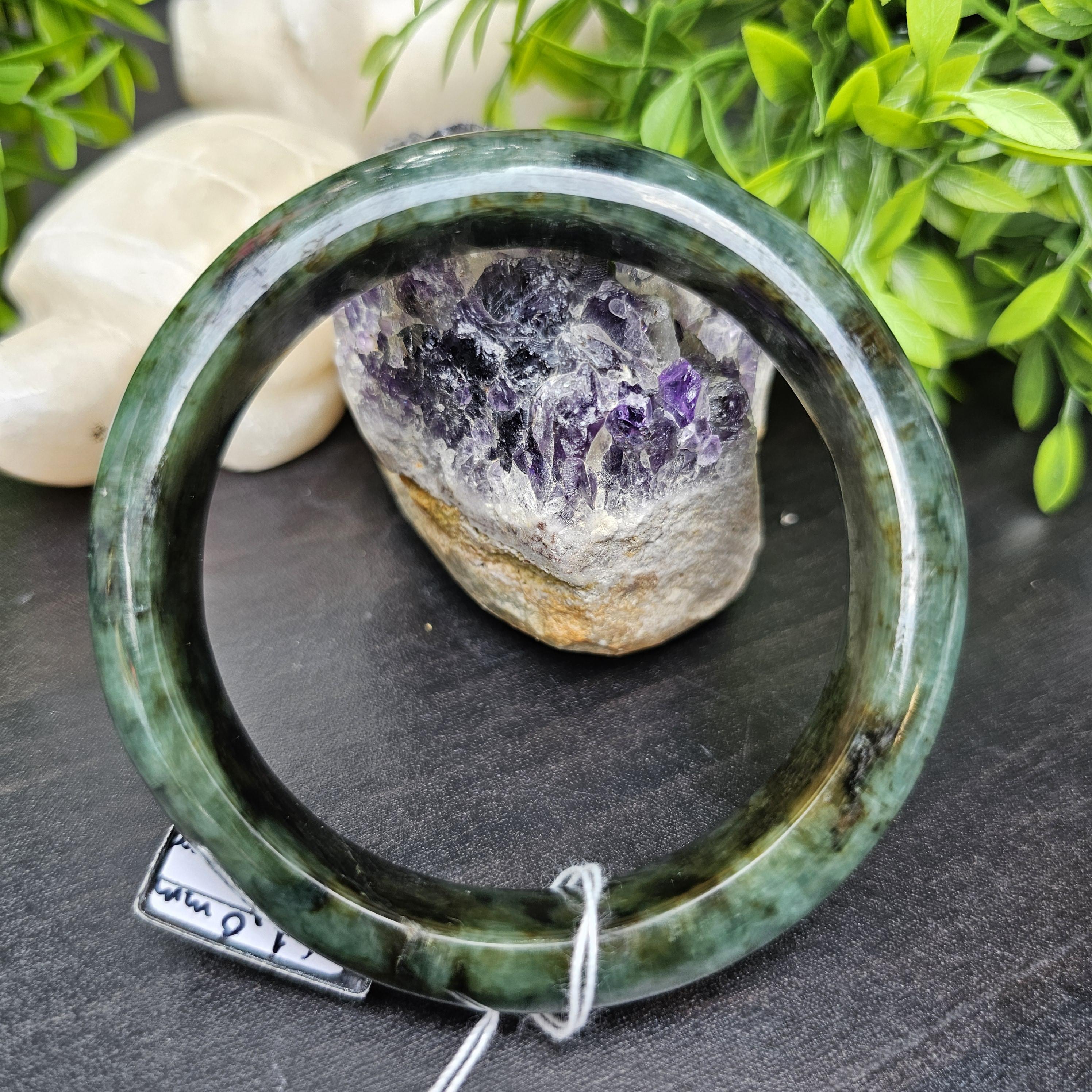 JB6804038 หยก พม่า แท้ Jade กำไลหยก 61.0 มม. (Jadeite bracelet) พม่า (Myanmar)