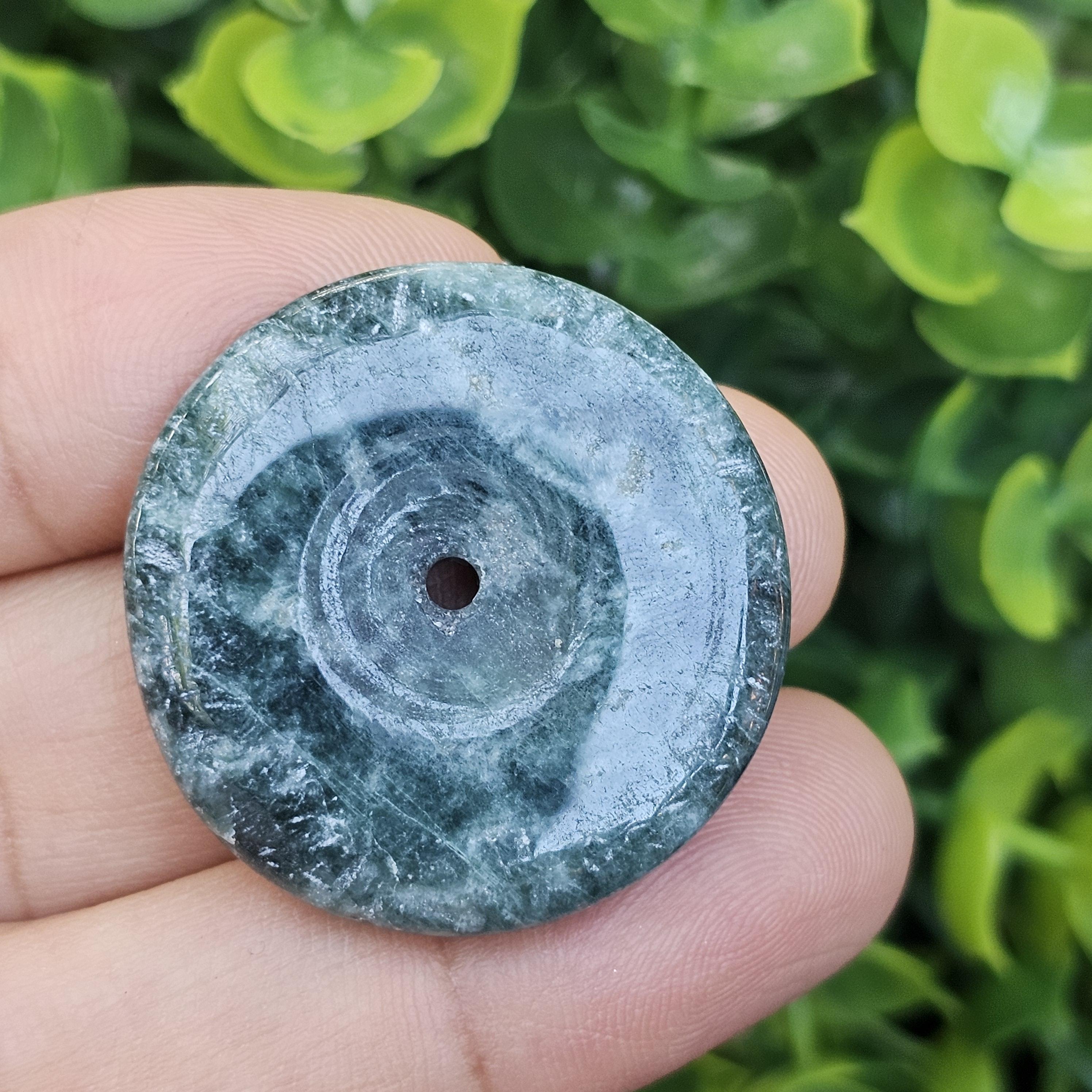 หยก พม่า แท้ Jade จี้โดนัทหยก (Bi-dise jadeite) พม่า (Myanmar) 60.28 กะรัต (Cts.)