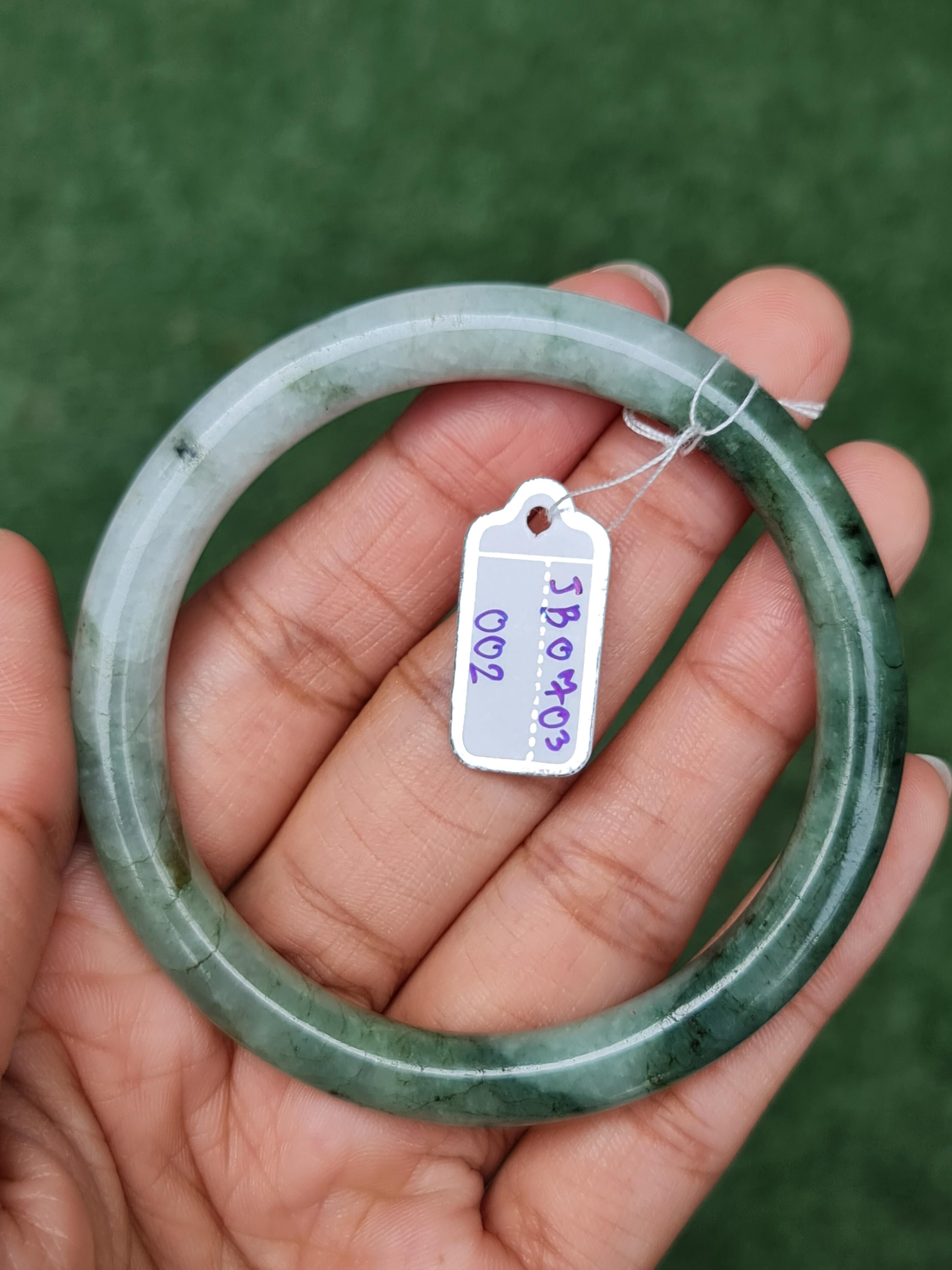 JB0703-002 หยก พม่า แท้ Jade กำไลหยก (Jadeite bracelet) พม่า (Myanmar) 57.2 มม.