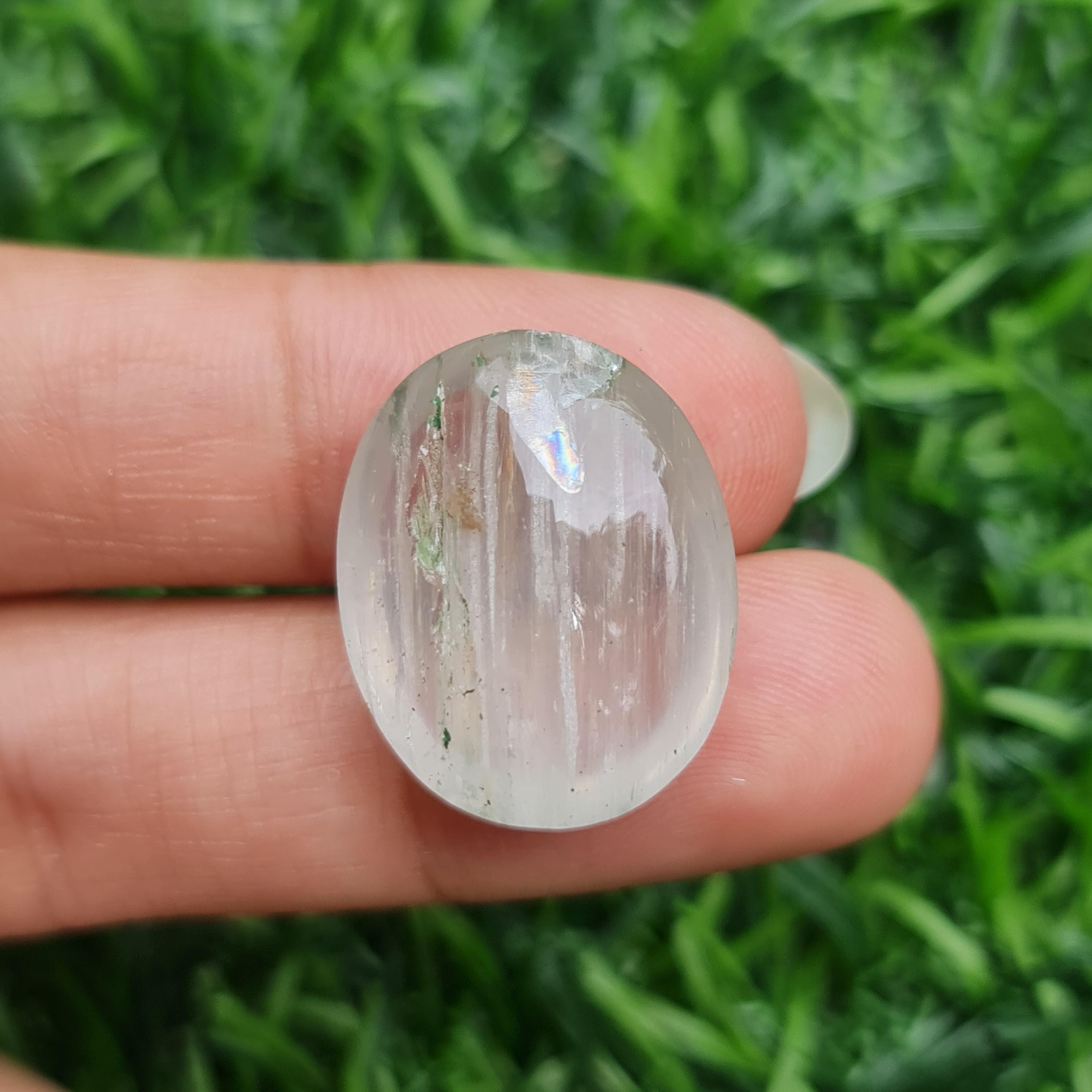 โป่งข่าม ควอตซ์ Rutilated Quartz 27.49 กะรัต Cts. พลอยแท้ อัญมณีมงคลประจําวันเกิด เครื่องประดับพลอย