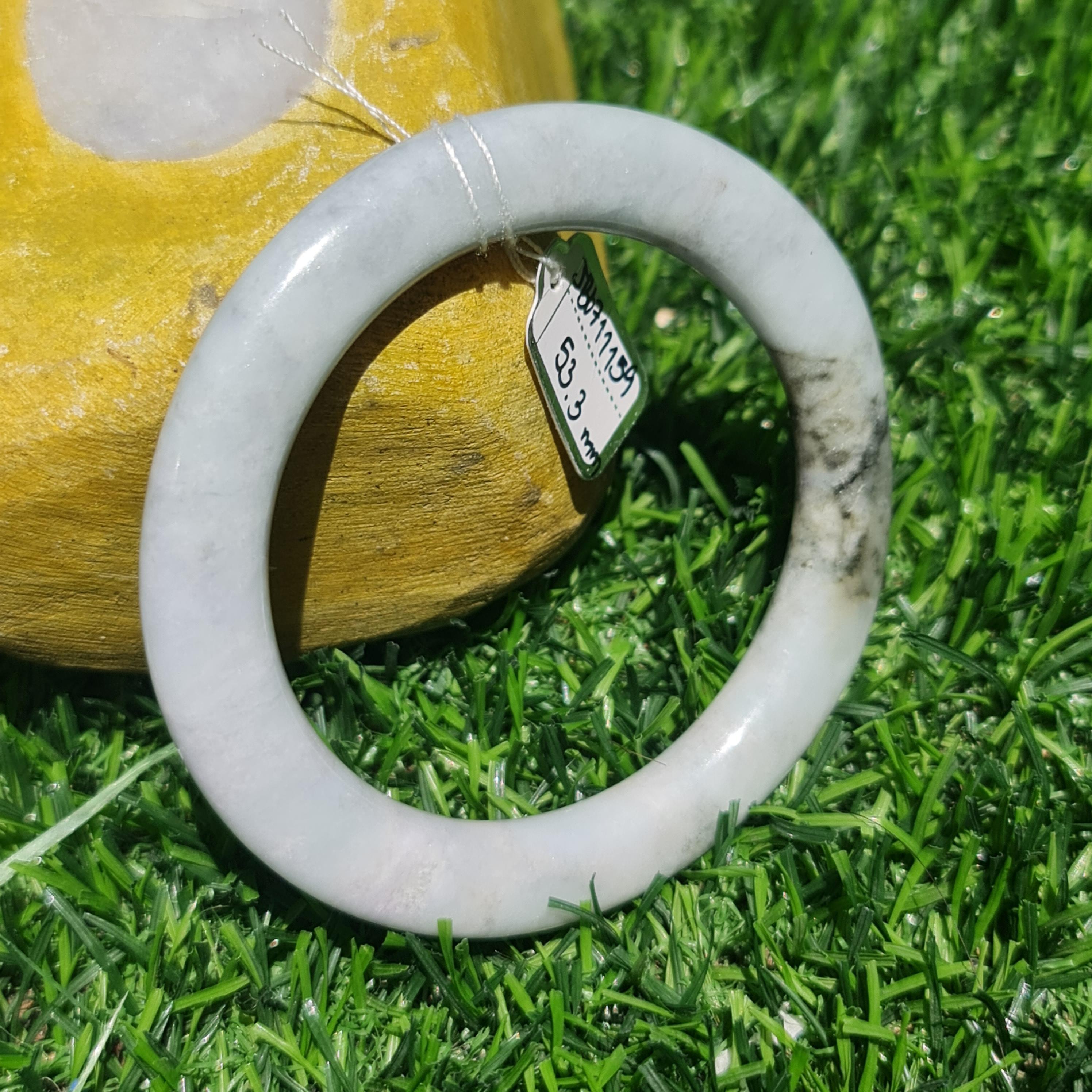 JB6711159 หยก พม่า แท้ Jade กำไลหยก 53.3 มม. (Jadeite bracelet) พม่า (Myanmar)