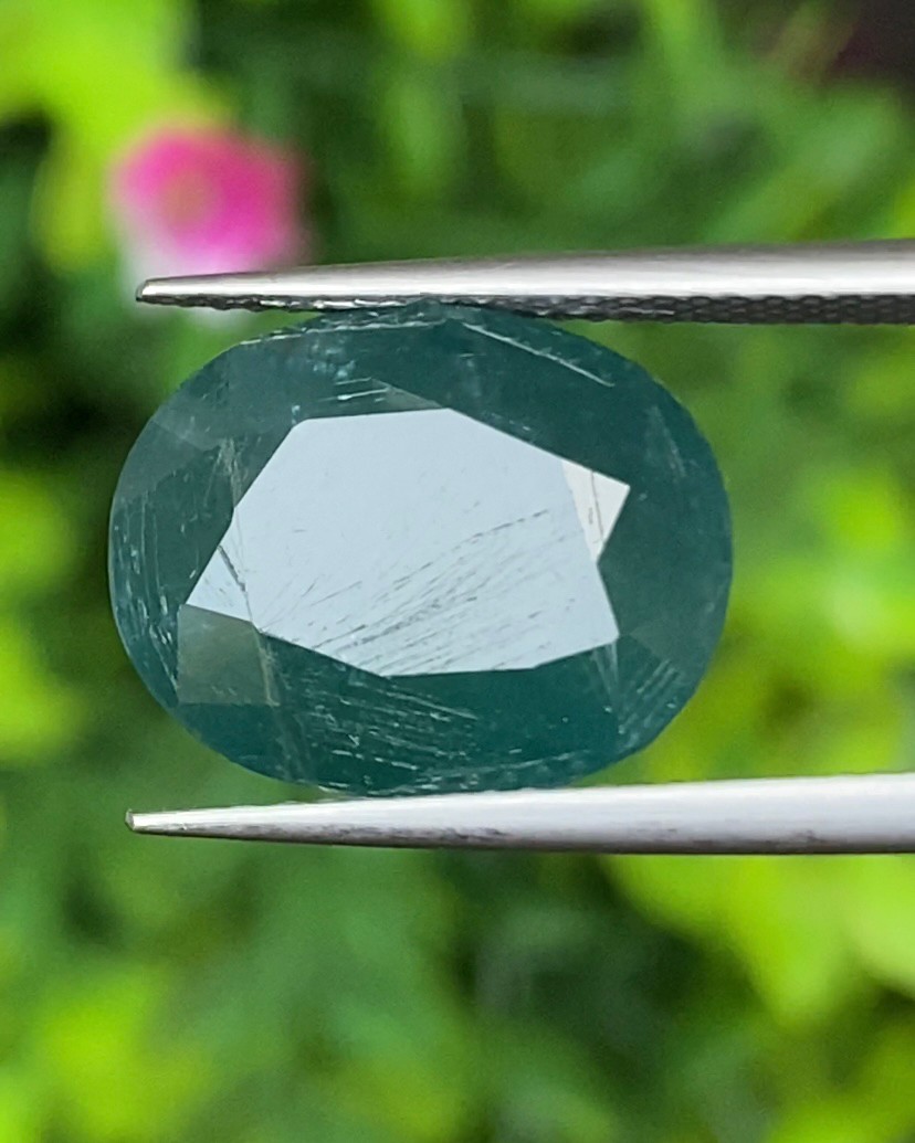 พลอย แกรนดิเดียร์ไรท์ Grandidierite 10.25 กะรัต (Cts.) พร้อมใบเซอร์ พลอยแท้ อัญมณีมงคลประจําวันเกิด เครื่องประดับพลอย