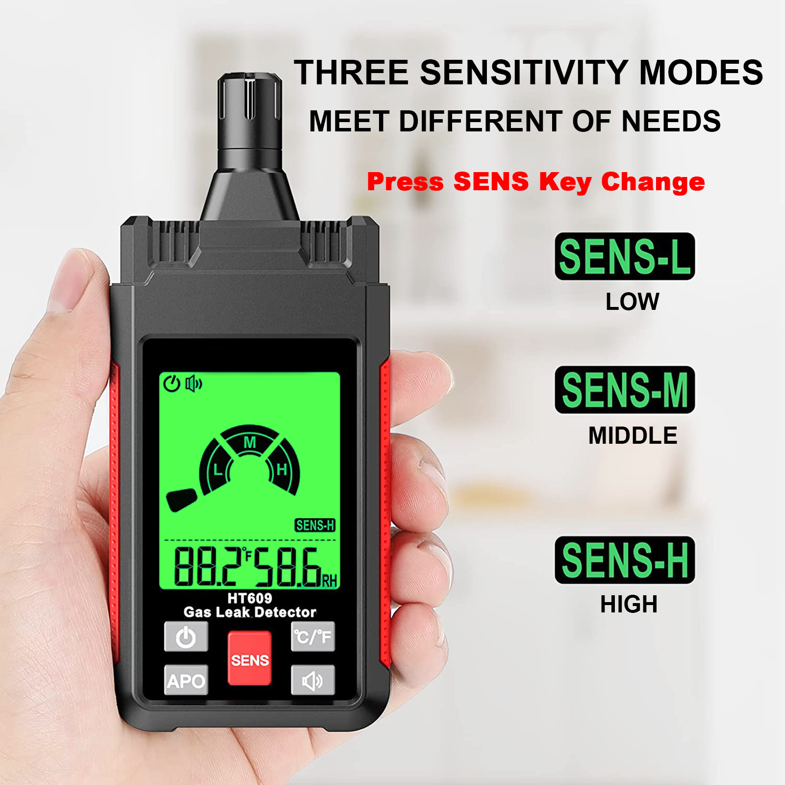 เครื่องตรวจจับแก๊สรั่ว Gas Leakage Detector HABOTEST รุ่น HT609