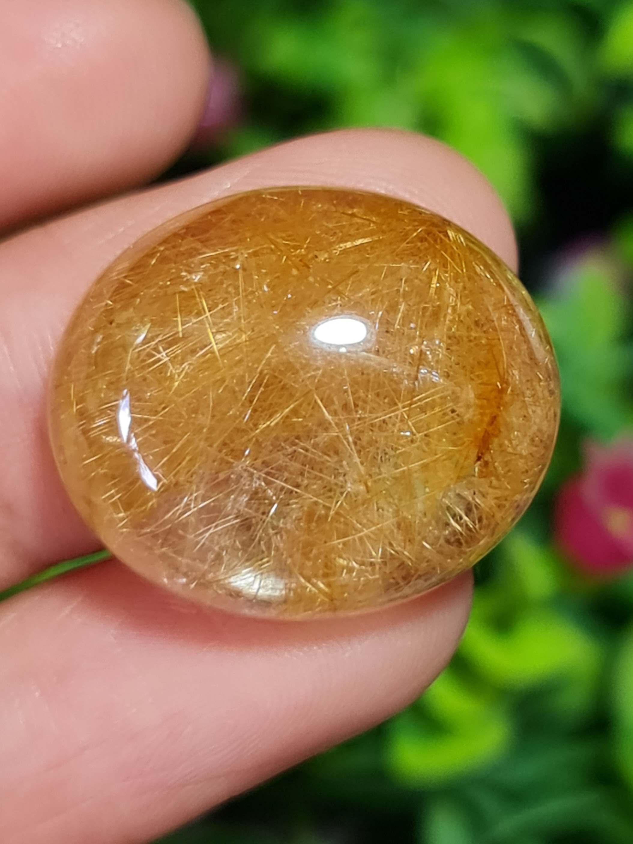ไหมทอง ควอตซ์ Golden Rutilated Quartz 41.11 กะรัต Cts.พลอยแท้ อัญมณีมงคลประจําวันเกิด เครื่องประดับพลอย