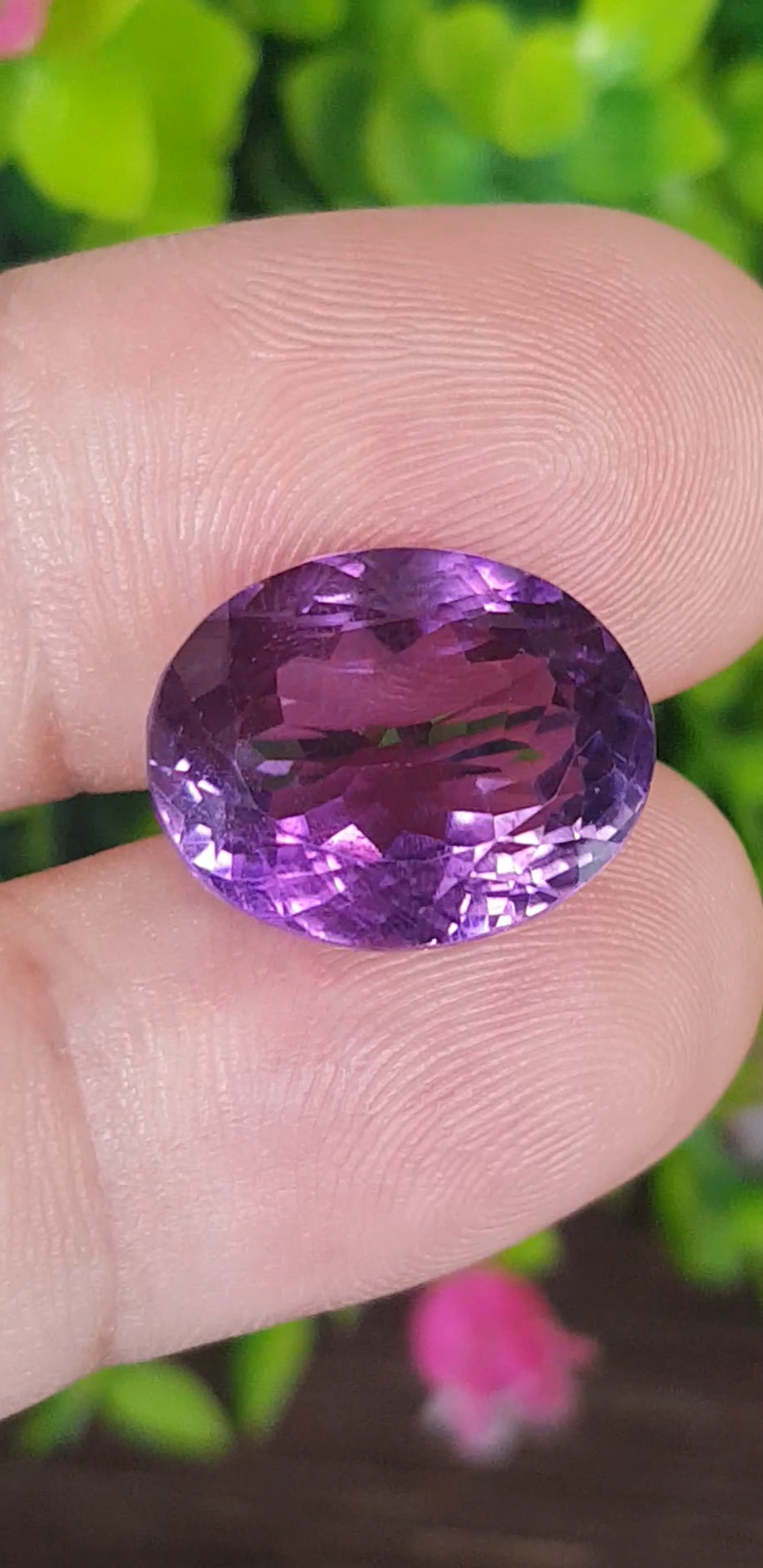 พลอย อเมทิส Amethyst 15.57 กะรัต (Cts.) พลอยแท้ อัญมณีมงคลประจําวันเกิด เครื่องประดับพลอย