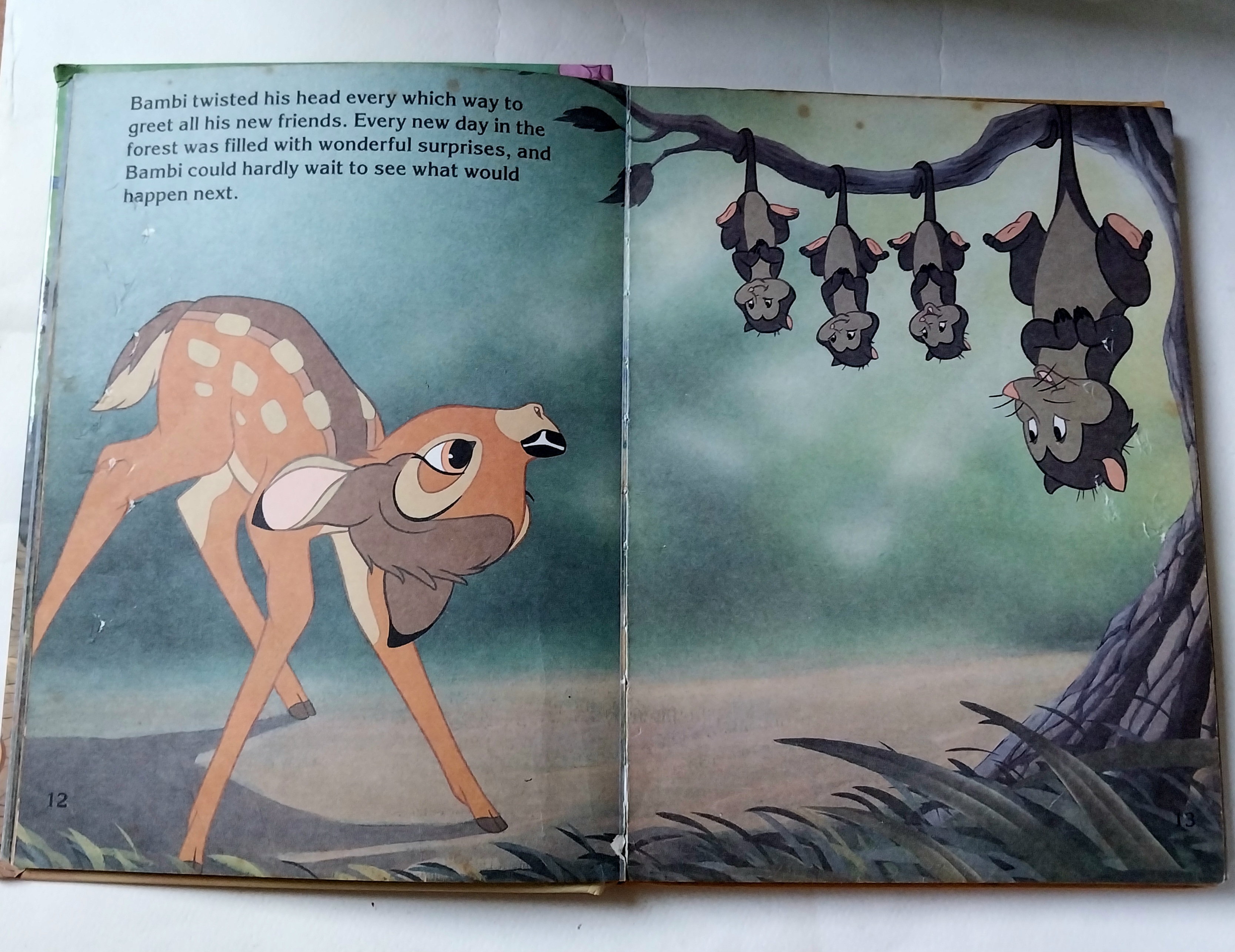 มีหลายภาพ*** มีตำหนิทั้งเล่ม โปรดดูทุกภาพ, หนังสือปกแข็งภาพสวยเรื่องราวน่ารัก** ภาษาอังกฤษ แบมบี้ Bambi จากดิสนีย์ Memorable Movie Stories