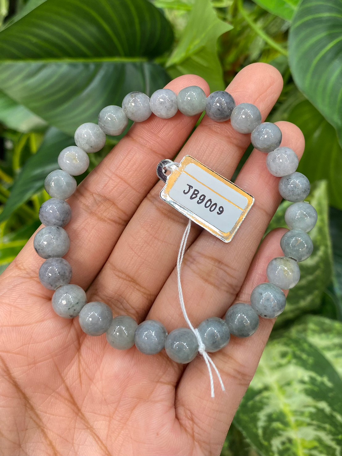 JB9009 หยก พม่า แท้ Jade กำไล ประคำหยก (Jadeite Beads Bracelet) พม่า (Myanmar)