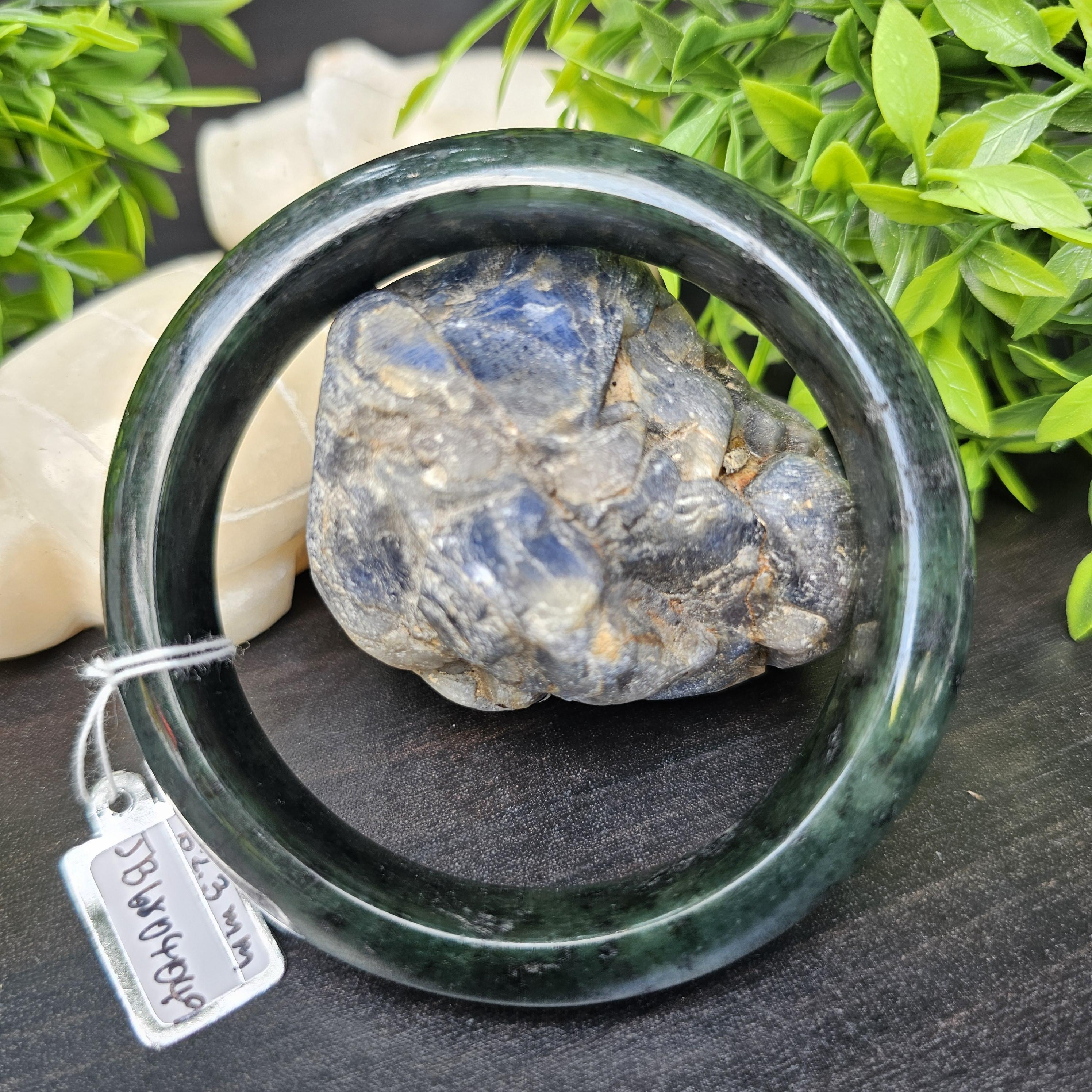 JB6804049 หยก พม่า แท้ Jade กำไลหยก 62.3 มม. (Jadeite bracelet) พม่า (Myanmar)