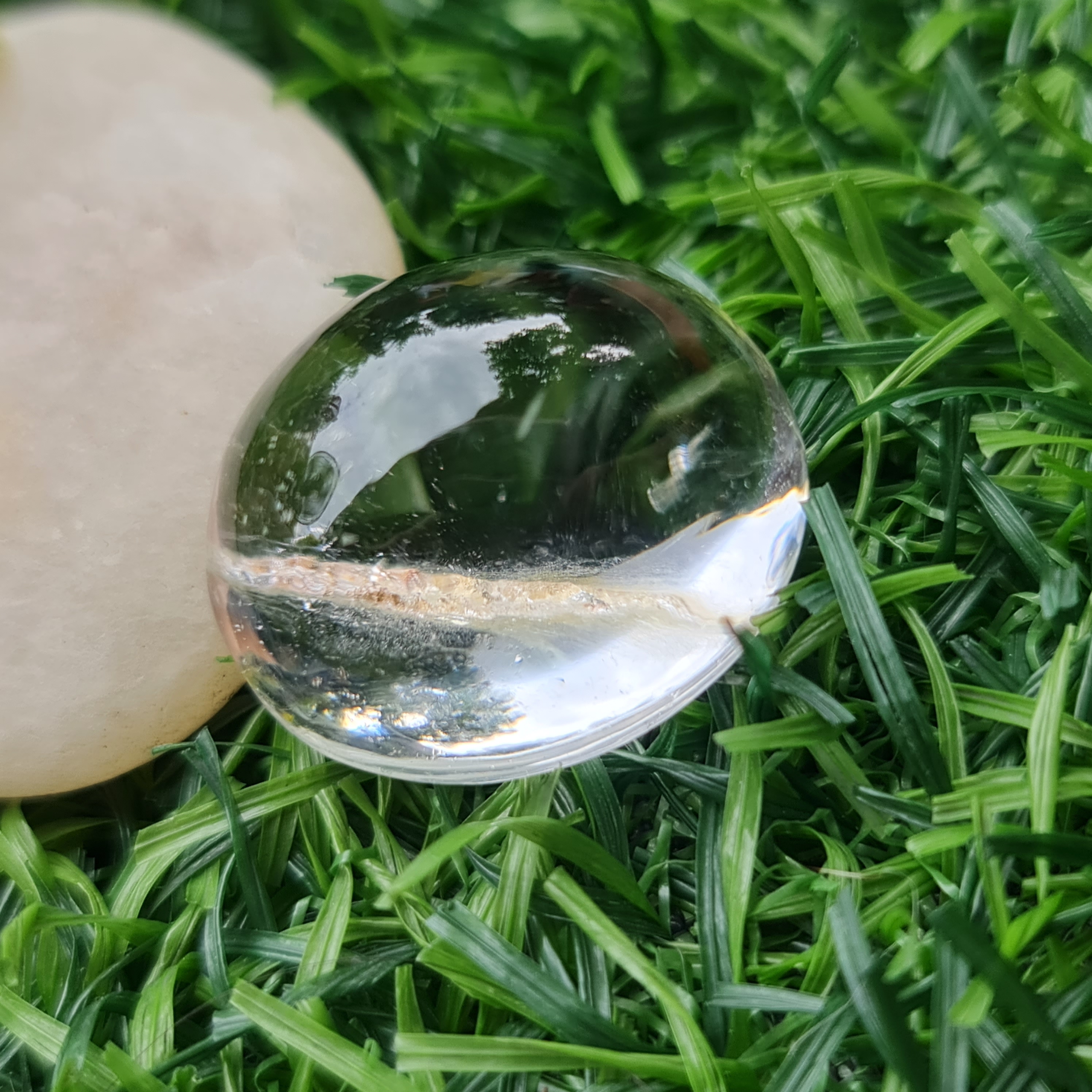 โป่งข่าม ควอตซ์ Rutilated Quartz 58.44 กะรัต Cts. พลอยแท้ อัญมณีมงคลประจําวันเกิด เครื่องประดับพลอย