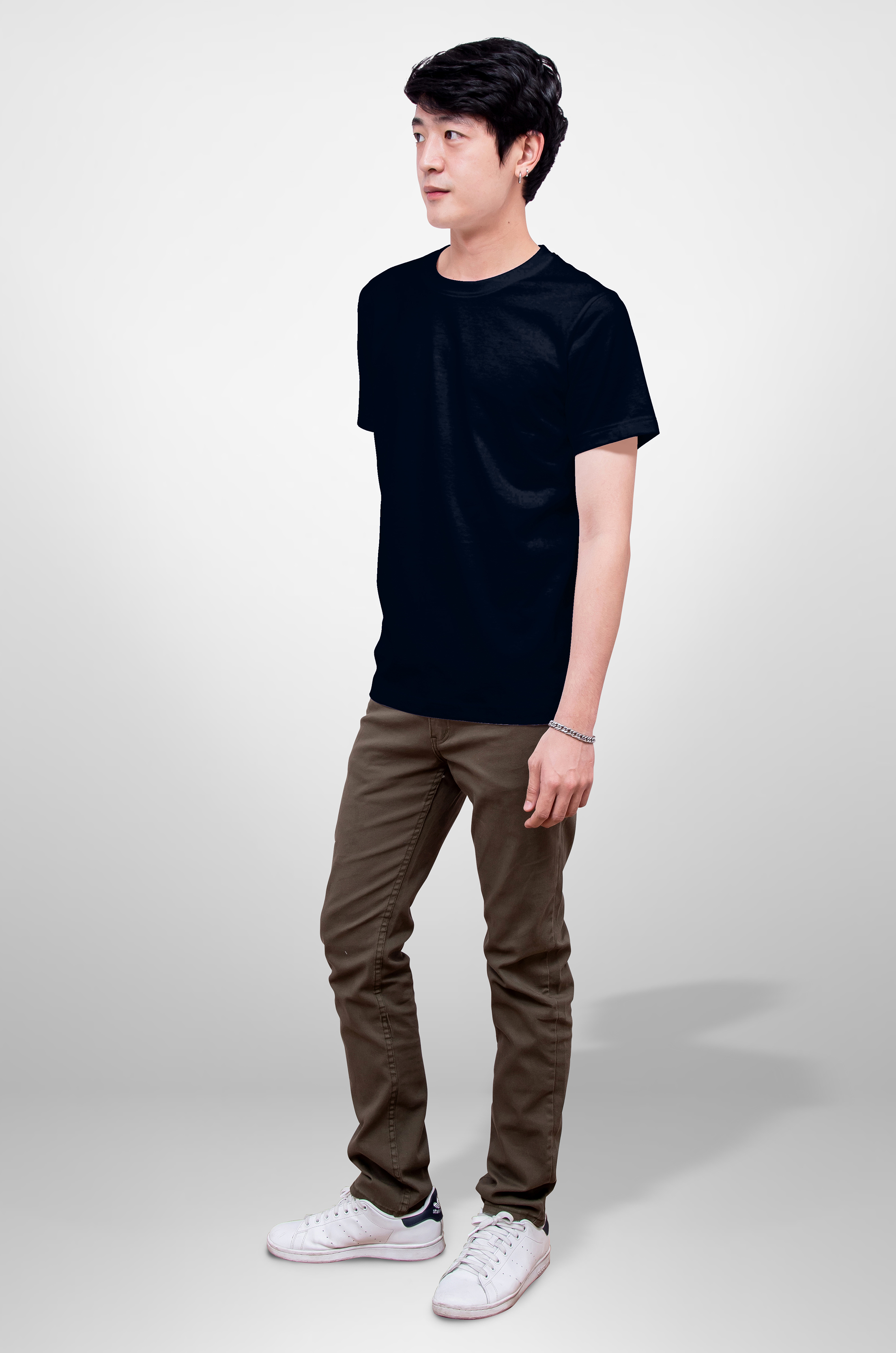 Noproblem Noproblem ยอดขาย No.1 รับประกัน ไม่ย้วย ไม่ยืด ผ้านุ่ม เสื้อยืด สีพื้น เสื้อยืดคอกลม สีกรมเข้ม