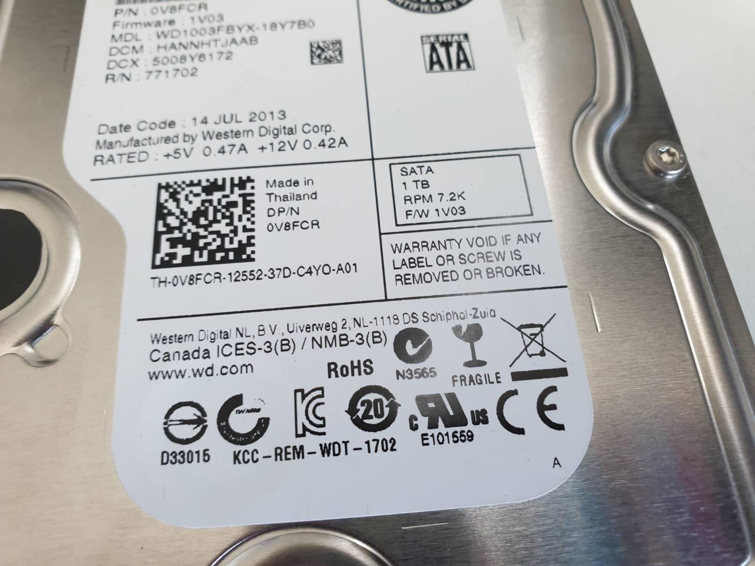 Dell Harddisk 1 TB For Server MG03ACA100