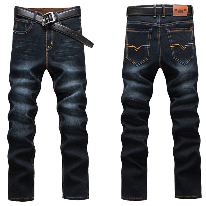 กางเกงยีนส์กันหนาวผู้ชาย รุ่นหนามีซับขนนุ่ม (10177MM)