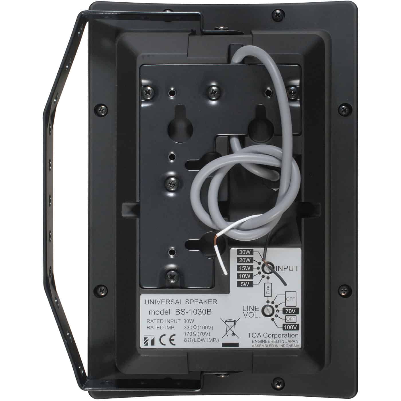 TOA BS-1030B ตู้ลำโพงติดผนัง 5 นิ้ว ตู้ลำโพงติดผนัง 2-way 30W. bass-reflex system Speaker