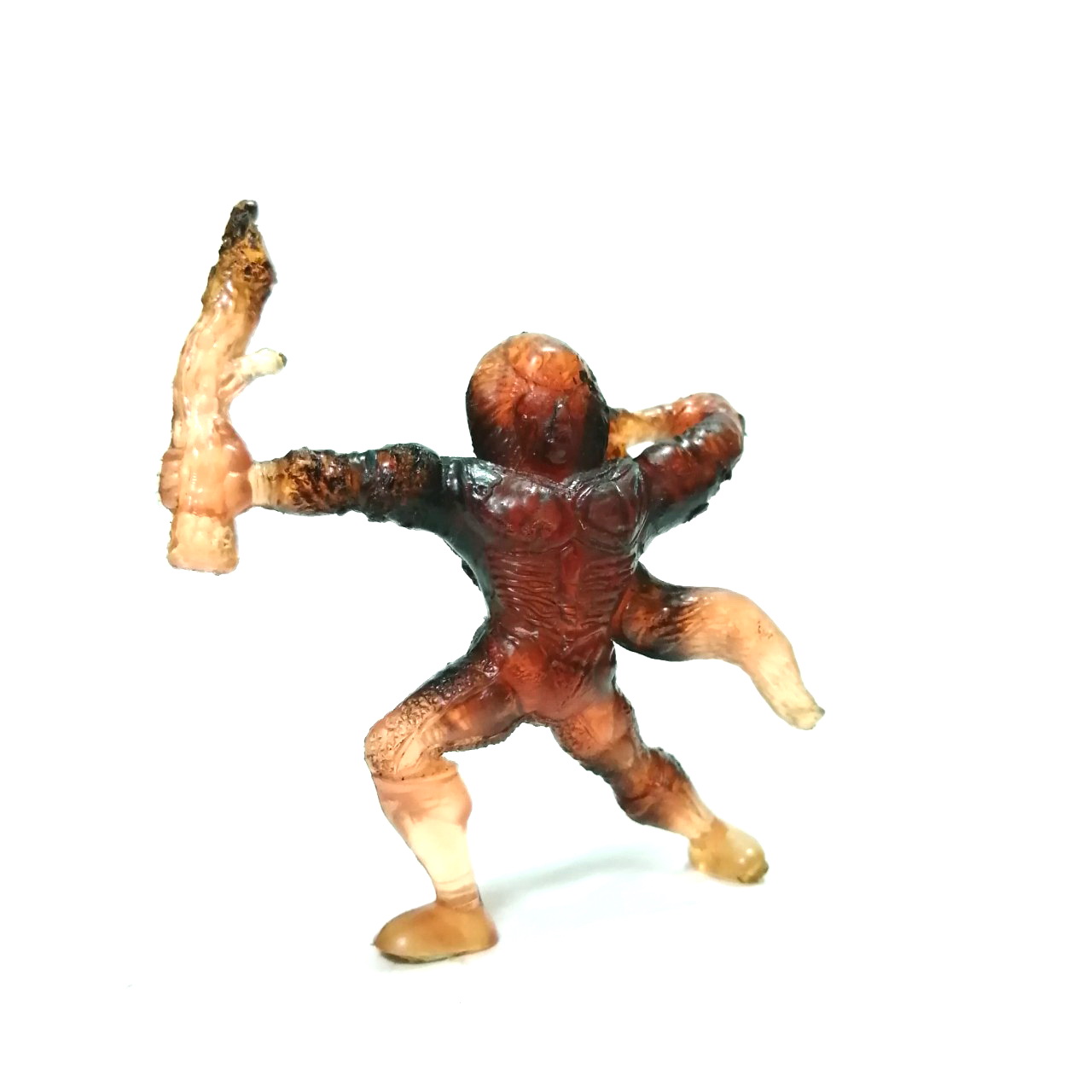 ตุ๊กตุ่นยางแอ๊นท์ เมกาโล่แมน สีส้มขนาด2-3นิ้ว เก่าเก็บตามสภาพ ***มีรอยถูกตัดต่อแขนขา