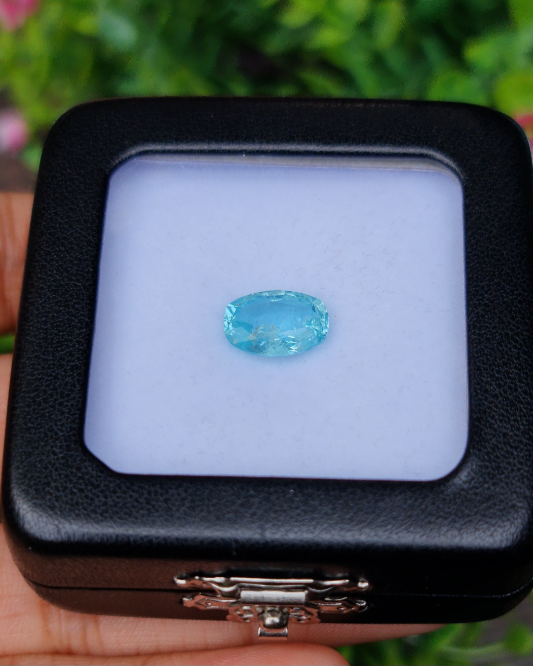 พลอย พาไรบ้า ทัวร์มาลีน Paraiba Tourmaline 3.35 กะรัต (Cts.) พร้อมใบเซอร์ พลอยแท้อัญมณีมงคล ประจําวันเกิด เครื่องประดับพลอย